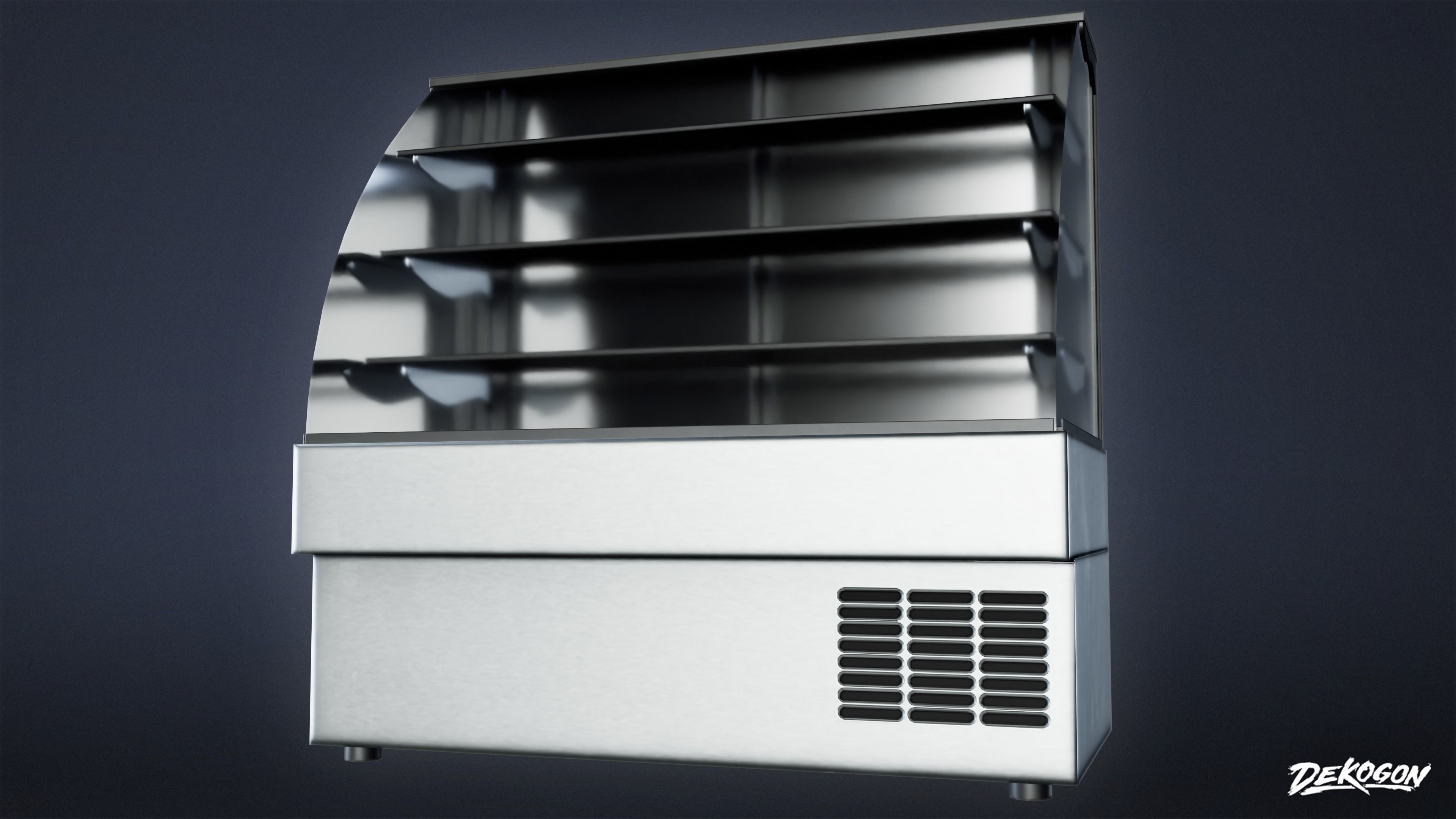 KITCHEN - Food Display 01 - LOW POLY Low-poly 3D model_5