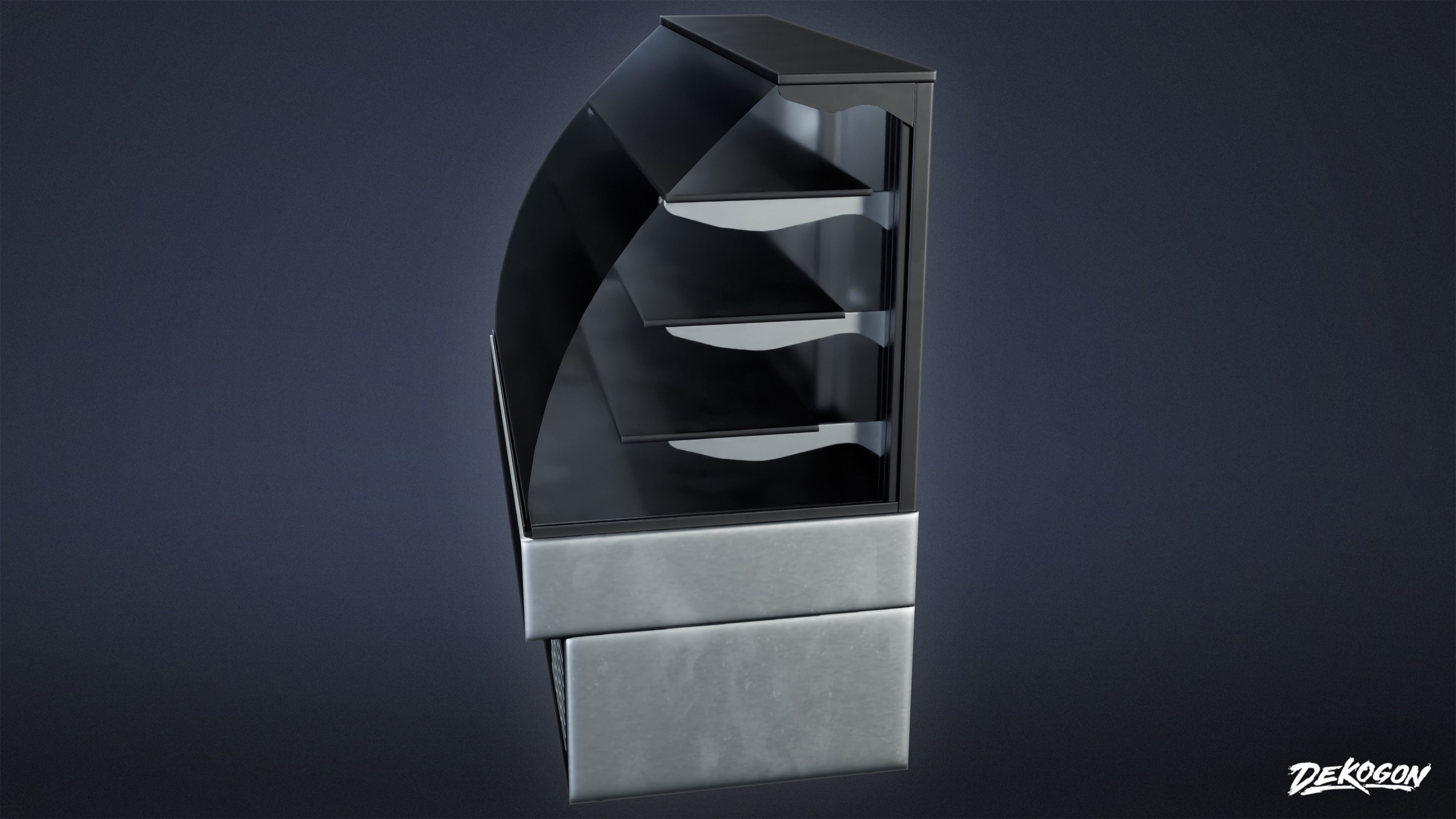 KITCHEN - Food Display 01 - LOW POLY Low-poly 3D model_2