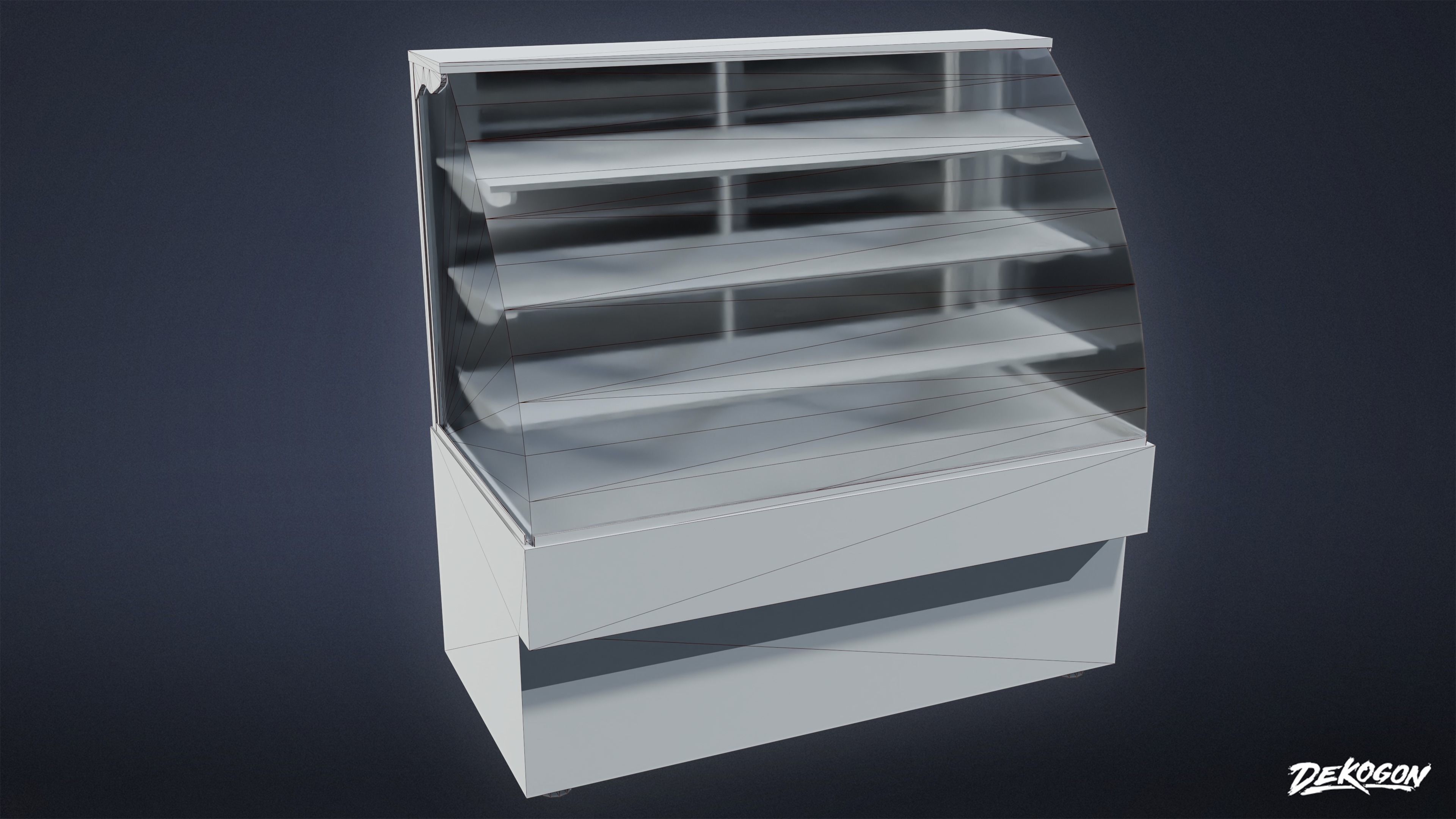 KITCHEN - Food Display 01 - LOW POLY Low-poly 3D model_1