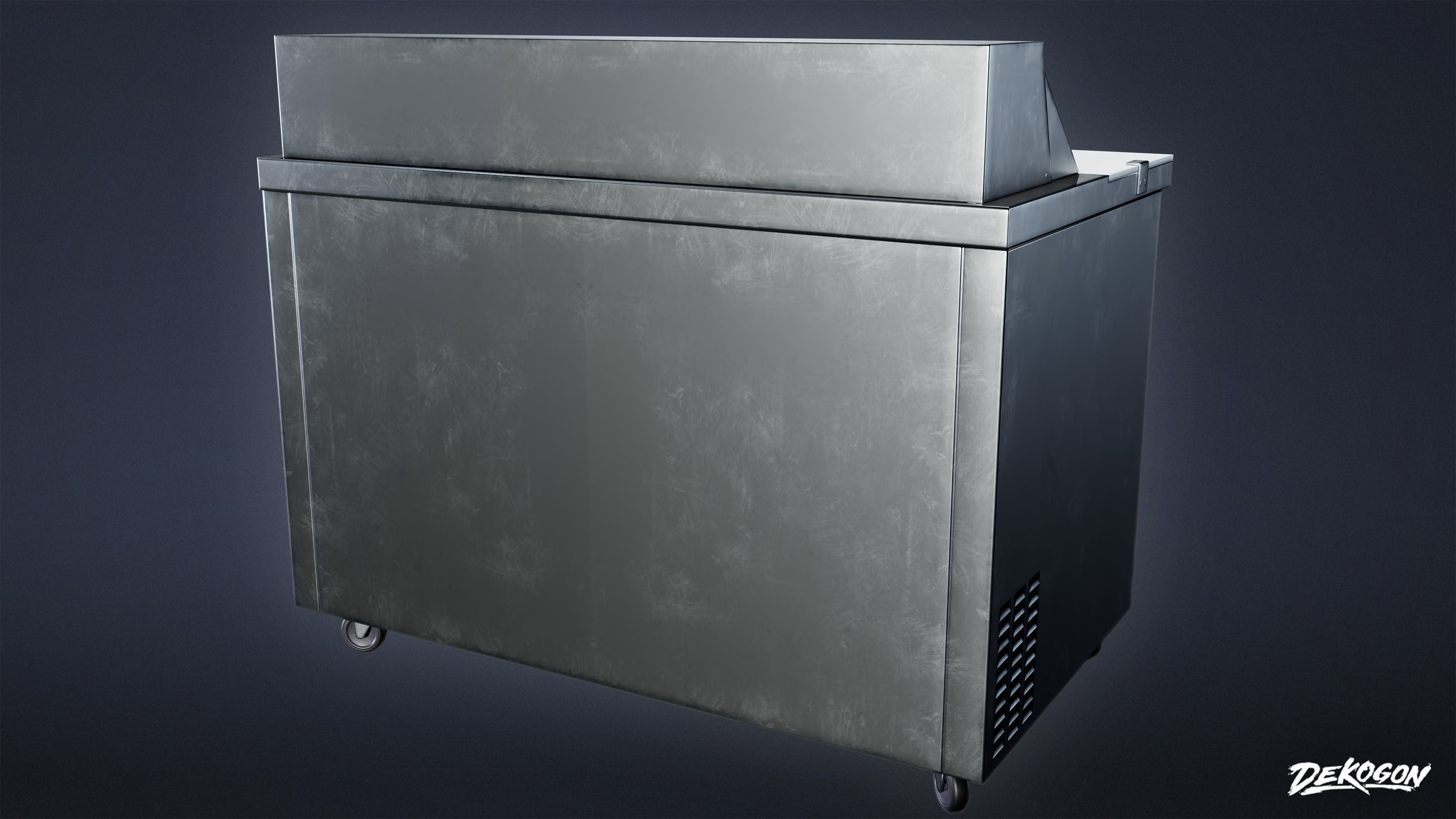 KITCHEN - Food Prep Table 01 - LOW POLY Low-poly 3D model_3