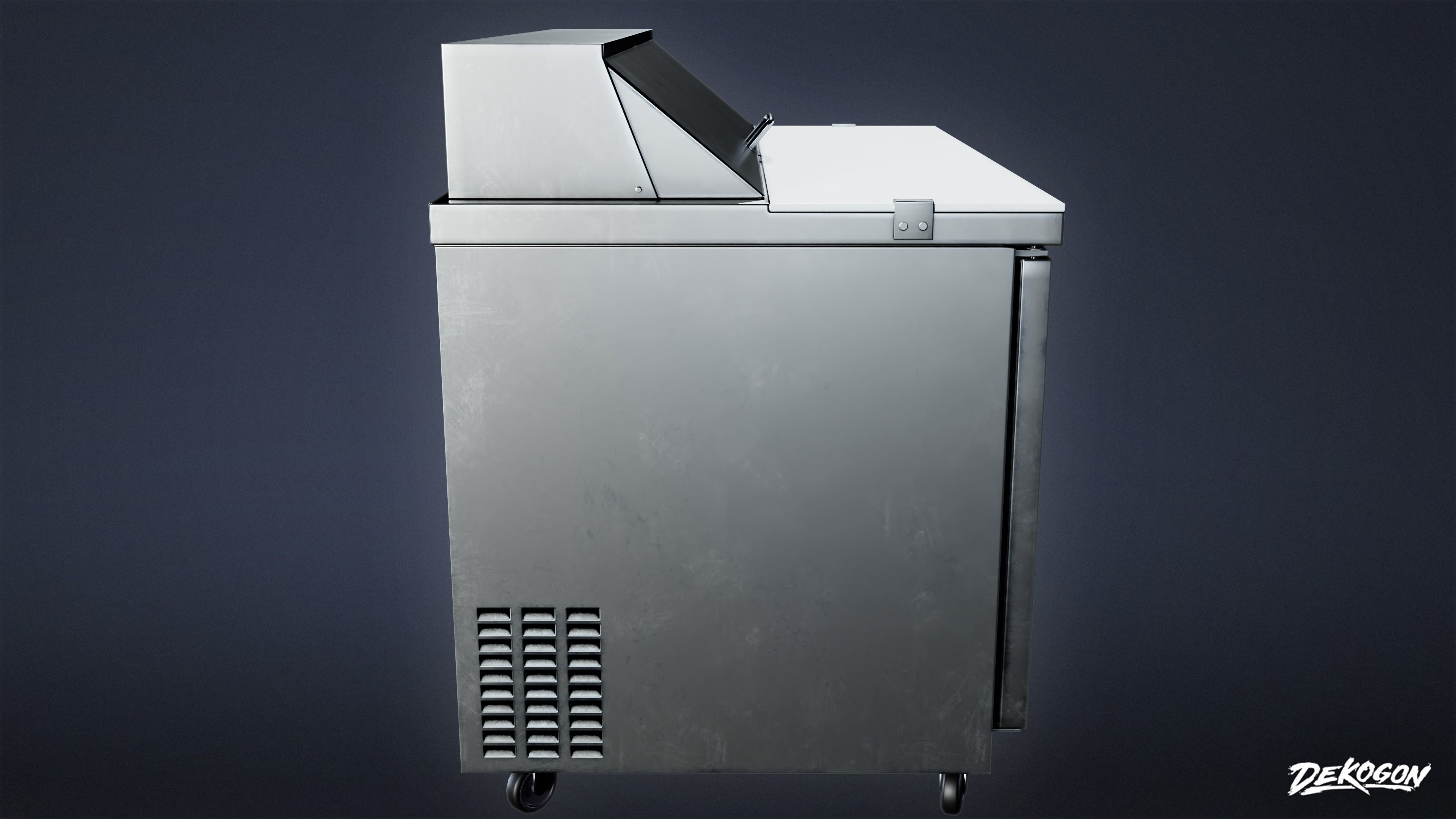 KITCHEN - Food Prep Table 01 - LOW POLY Low-poly 3D model_4