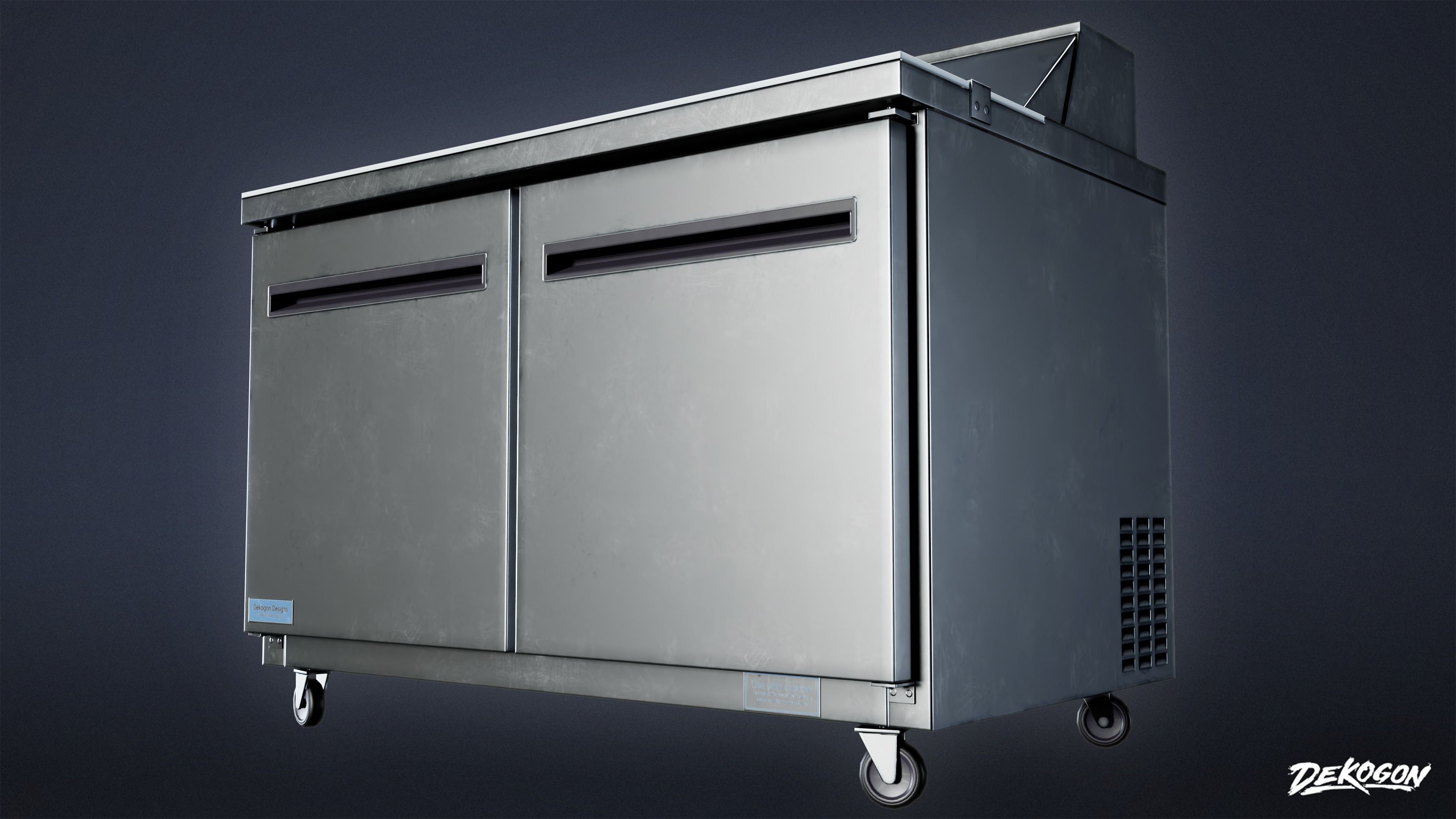 KITCHEN - Food Prep Table 01 - LOW POLY Low-poly 3D model_6