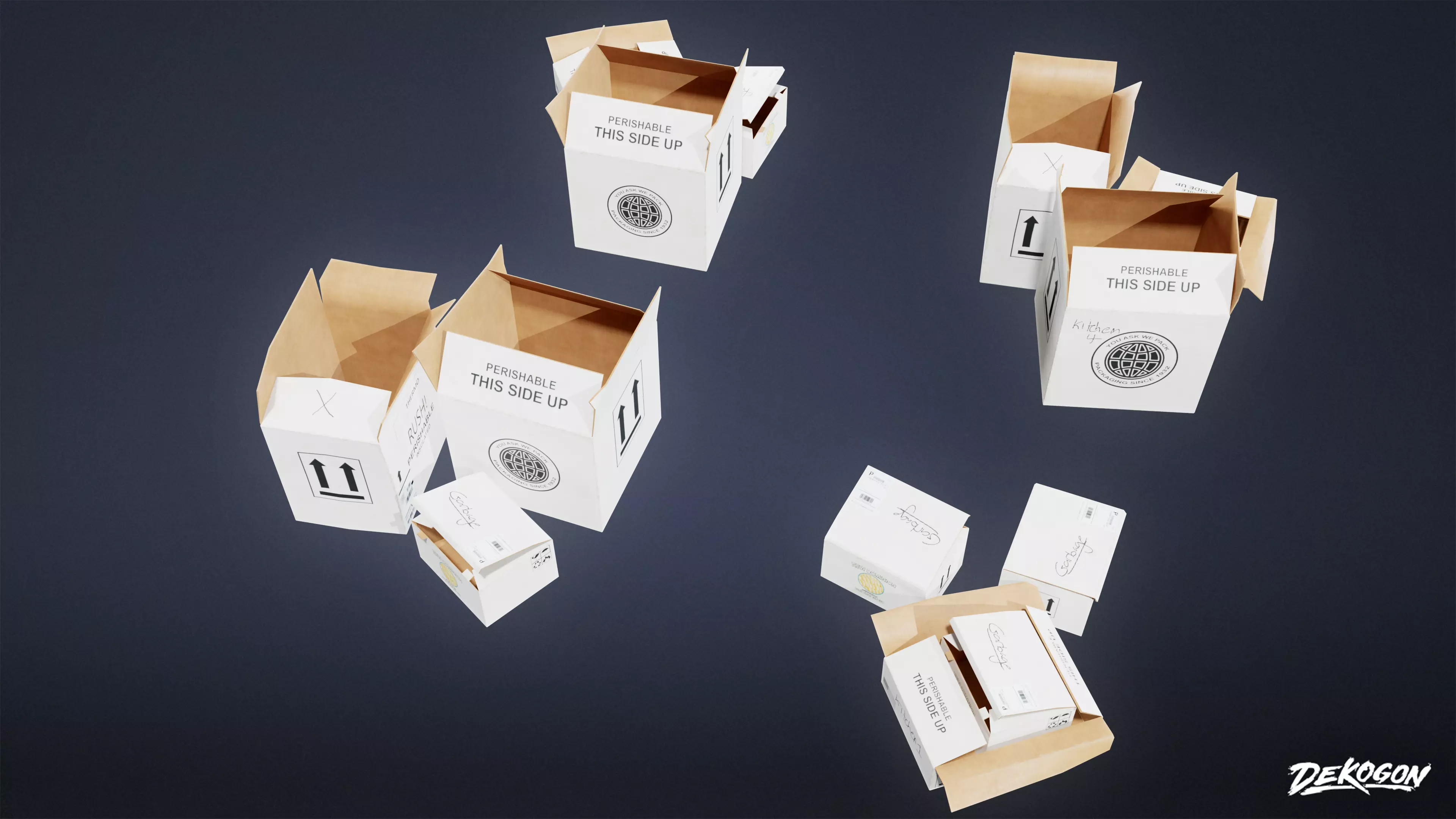 KITCHEN - Food Shipment 02 - LOW POLY Low-poly 3D model_0