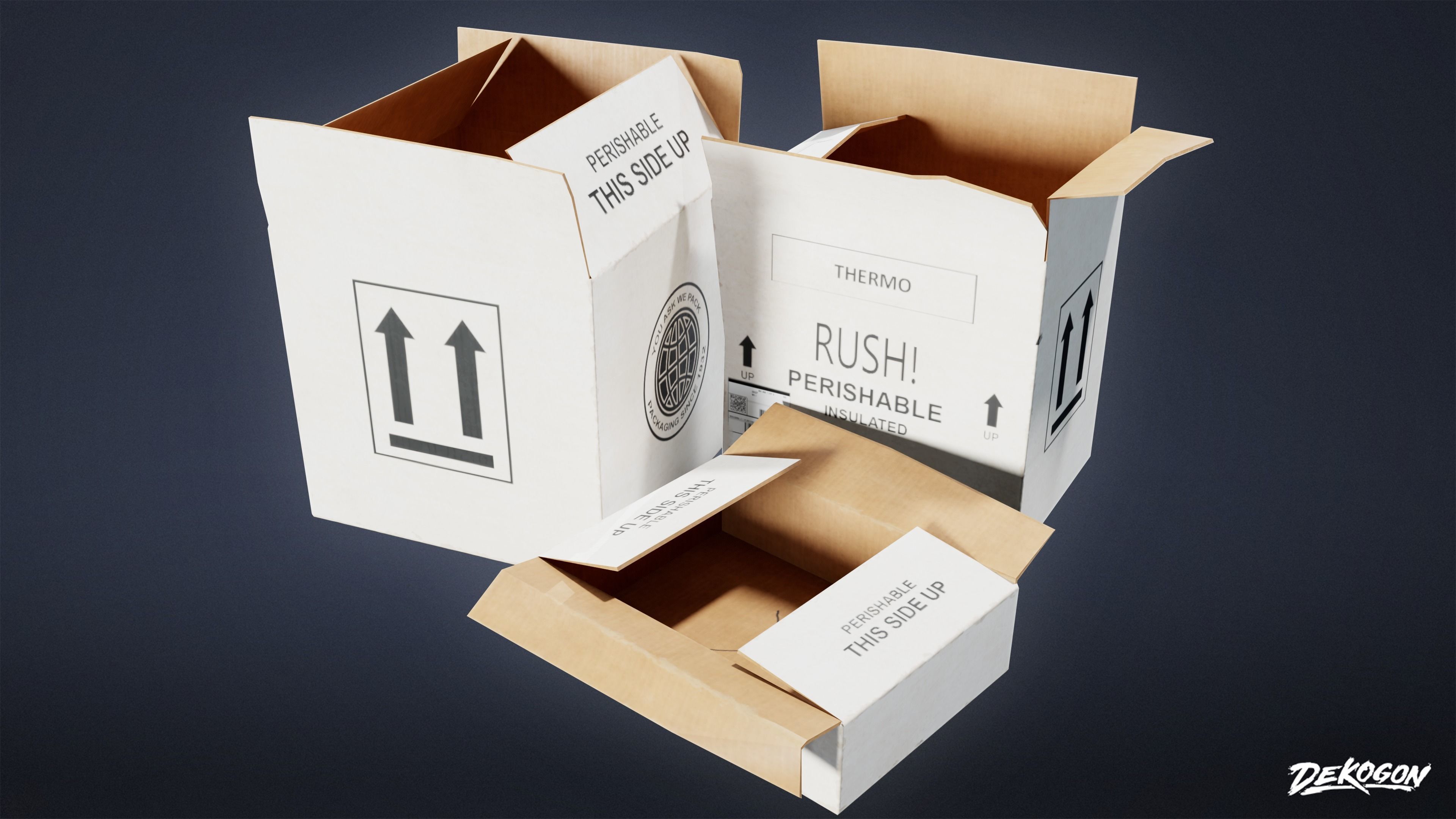 KITCHEN - Food Shipment 02 - LOW POLY Low-poly 3D model_5