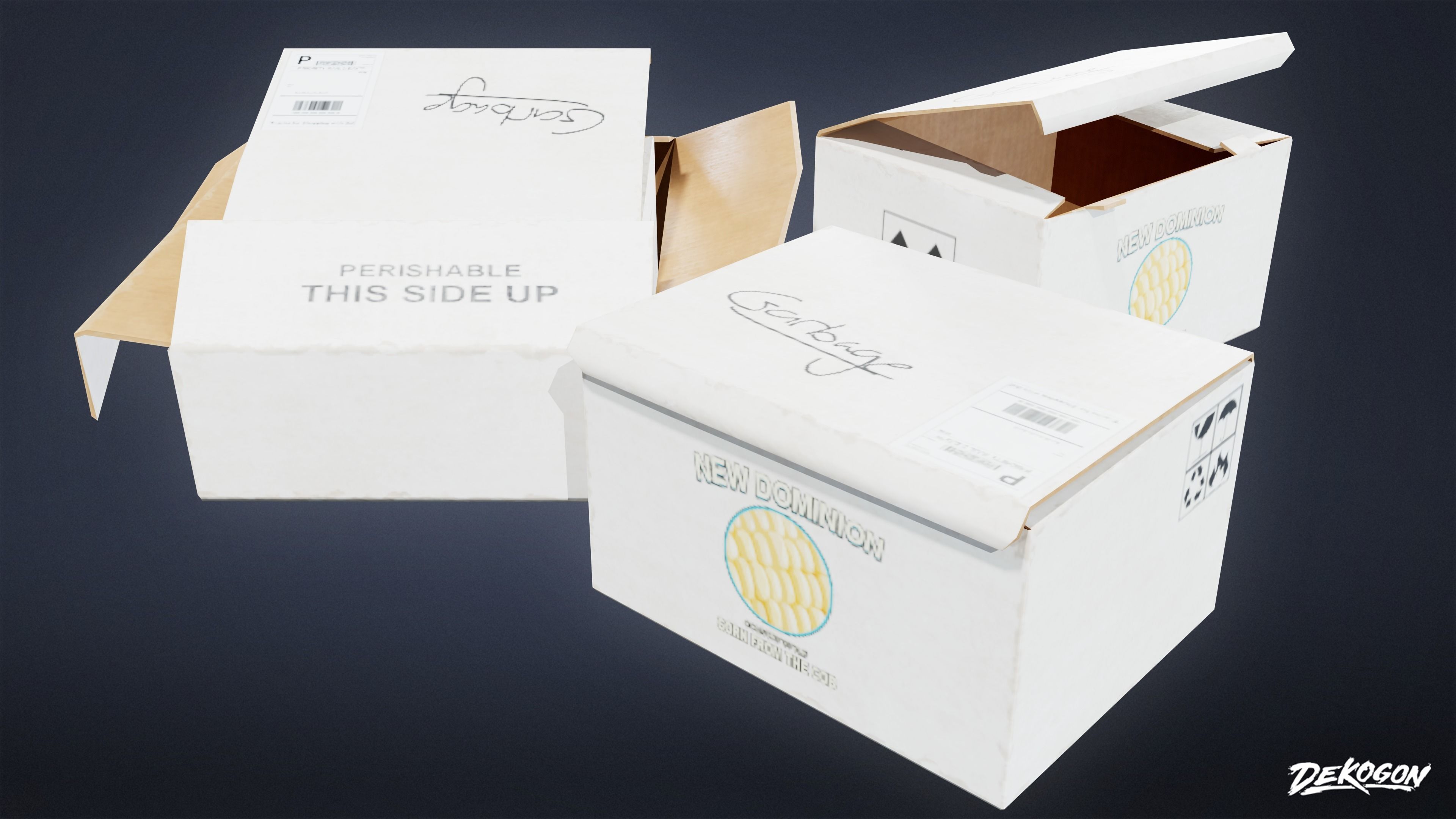 KITCHEN - Food Shipment 02 - LOW POLY Low-poly 3D model_7