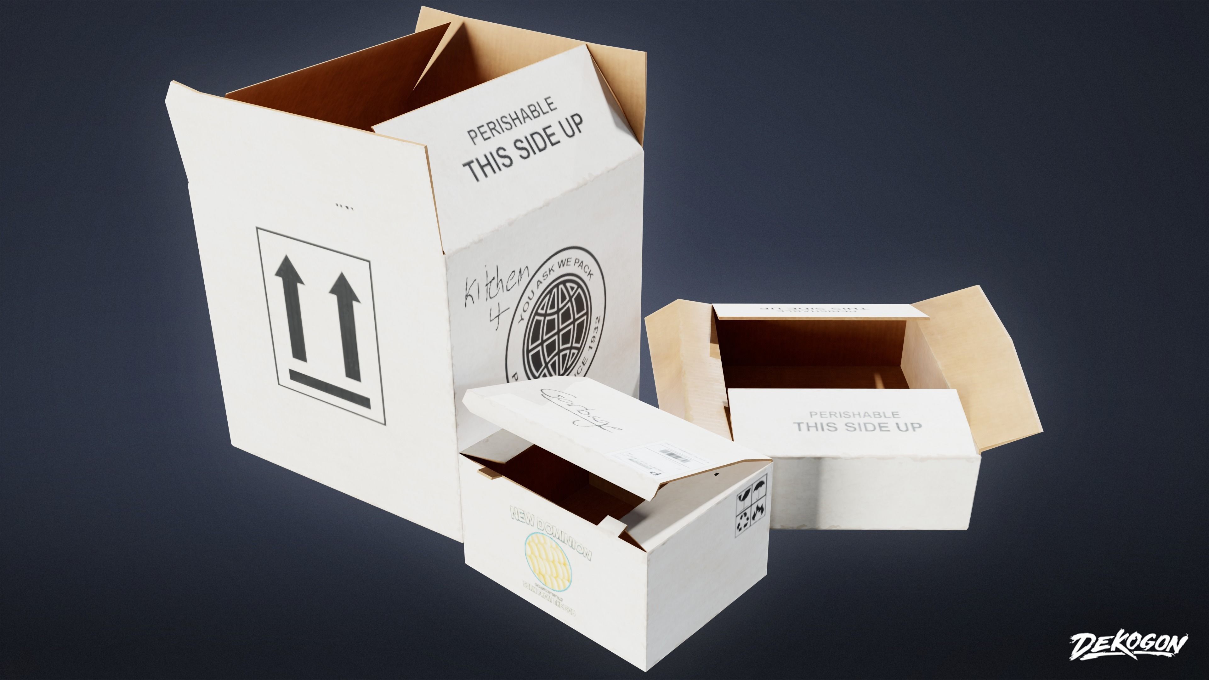 KITCHEN - Food Shipment 02 - LOW POLY Low-poly 3D model_6