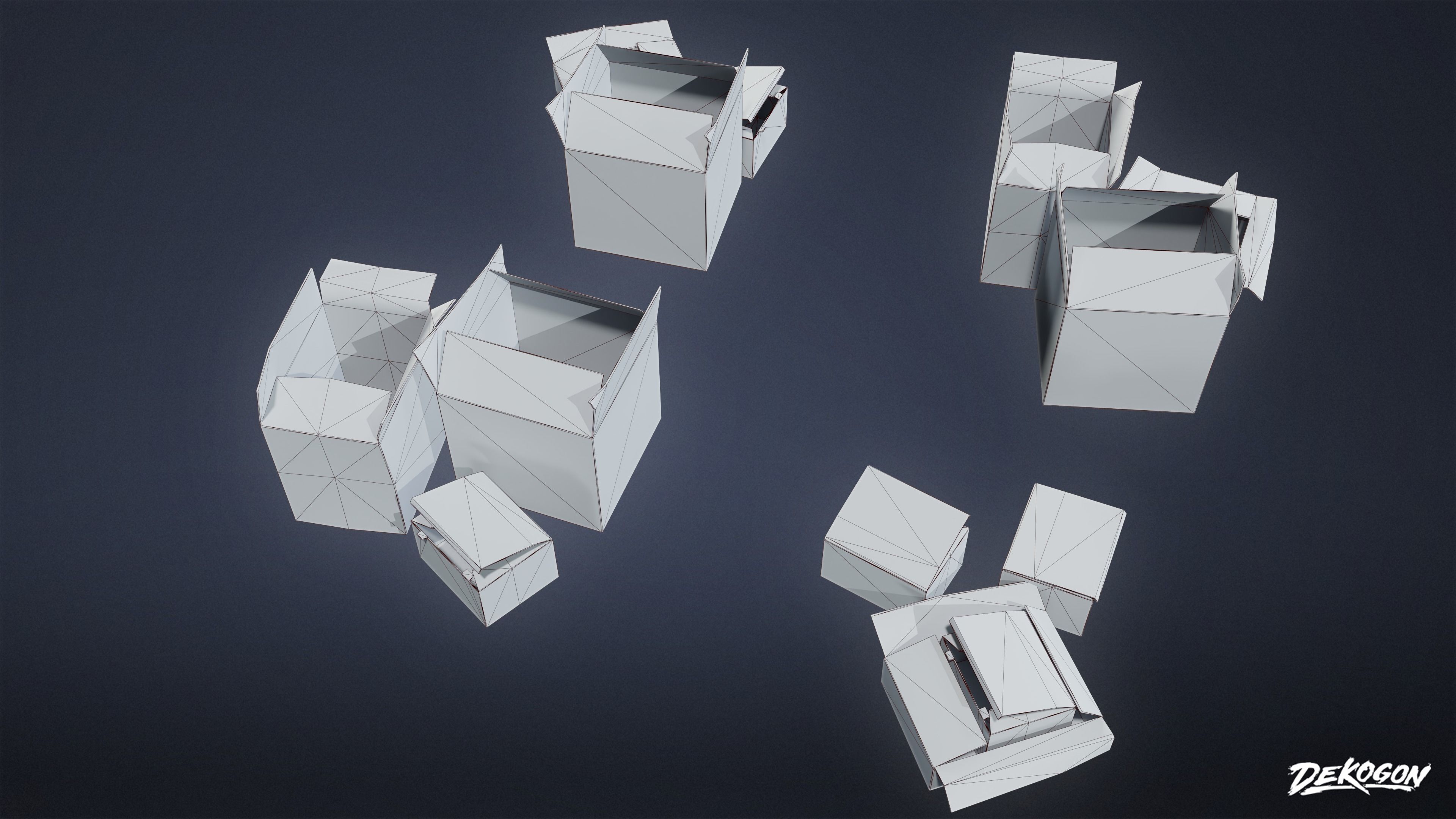 KITCHEN - Food Shipment 02 - LOW POLY Low-poly 3D model_1