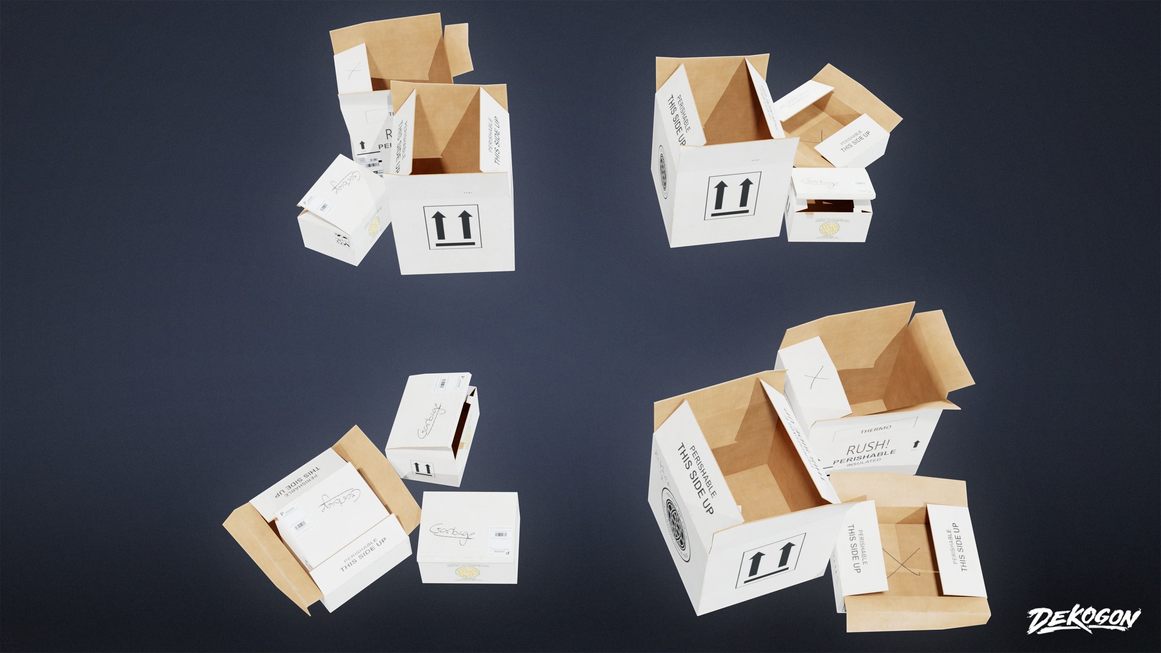 KITCHEN - Food Shipment 02 - LOW POLY Low-poly 3D model_2