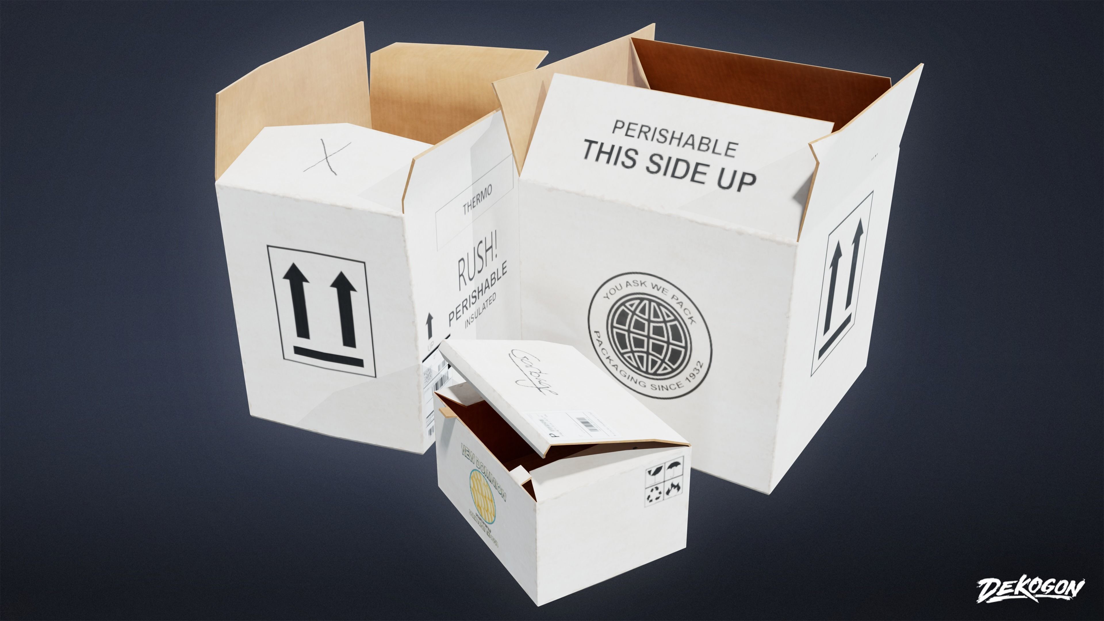 KITCHEN - Food Shipment 02 - LOW POLY Low-poly 3D model_4