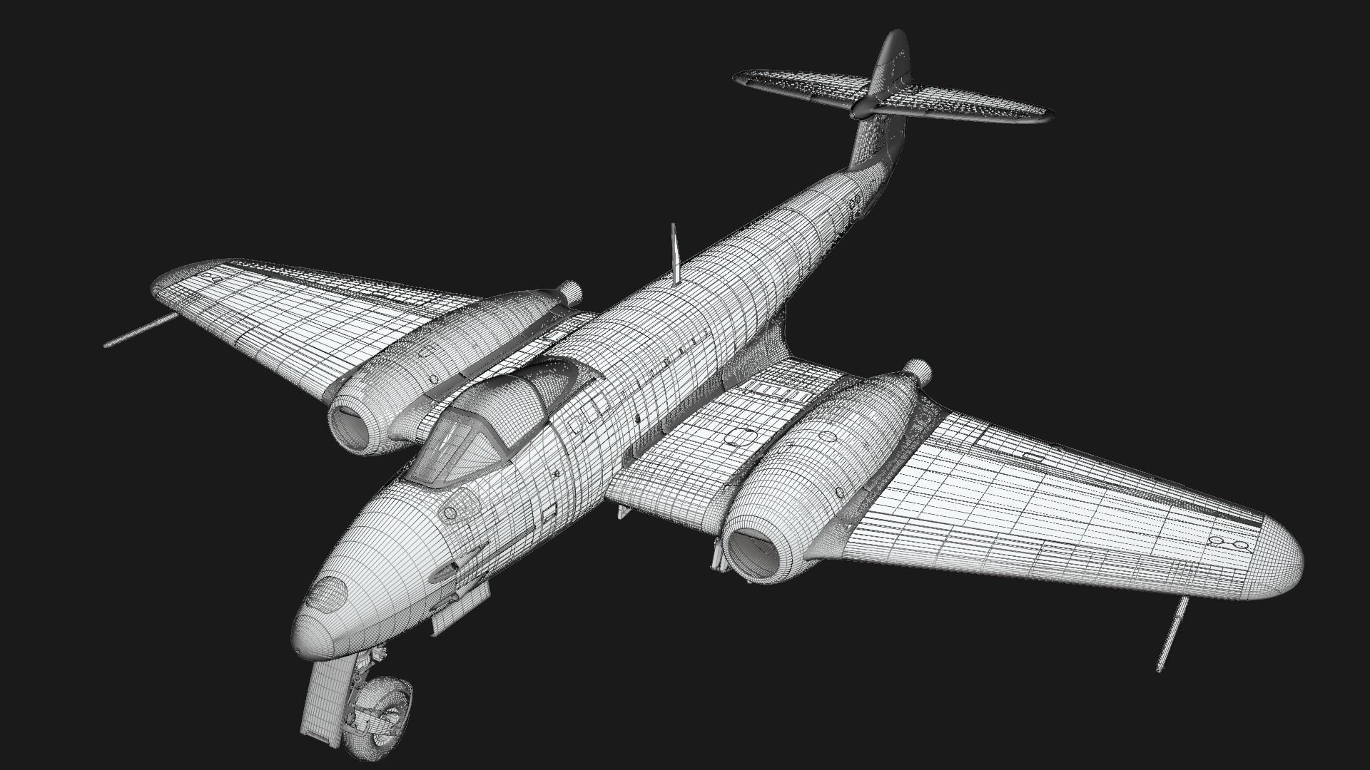 Gloster Meteor F Mk 3 1949 3D model_10