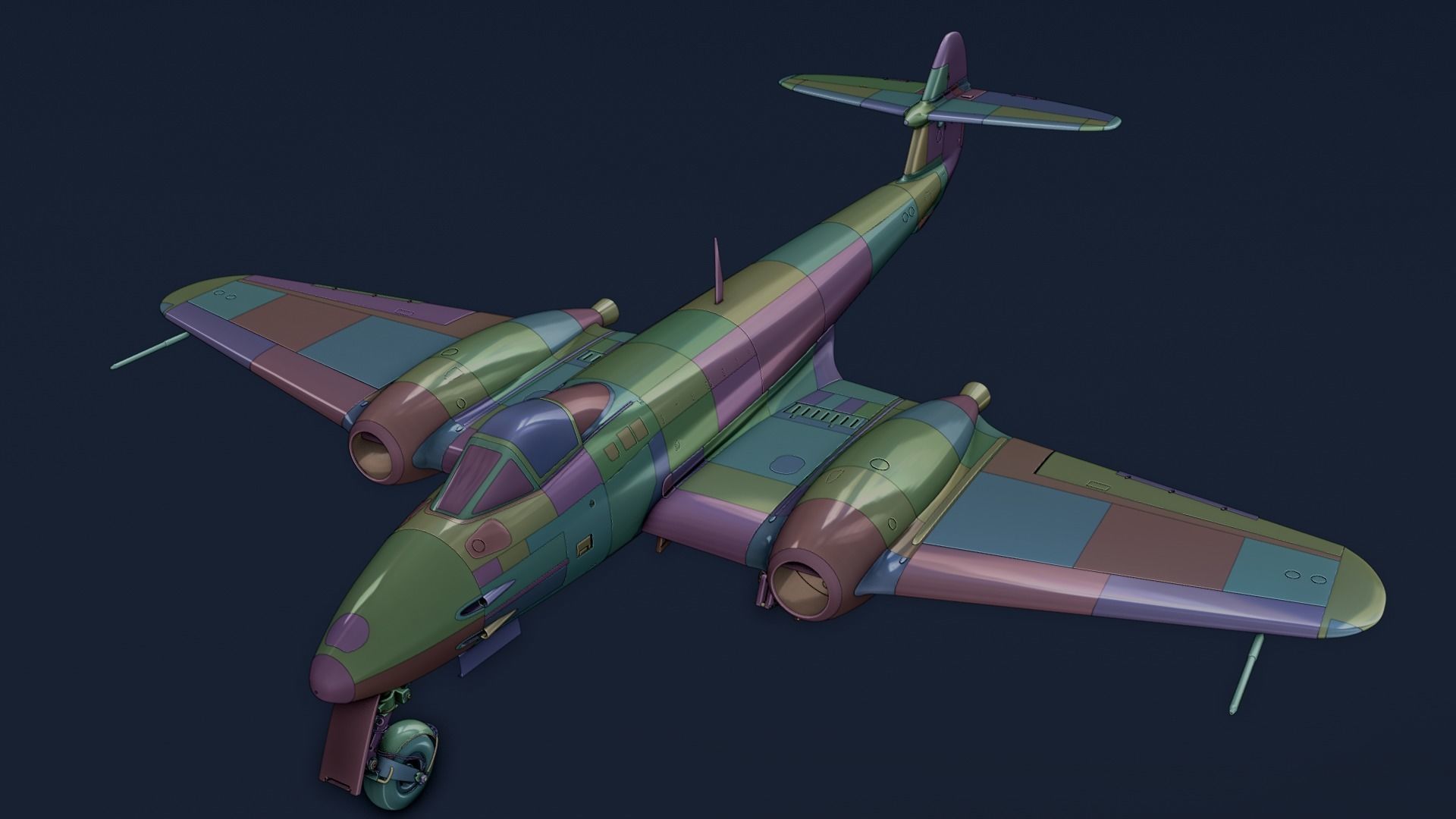 Gloster Meteor F Mk 3 1949 3D model_12