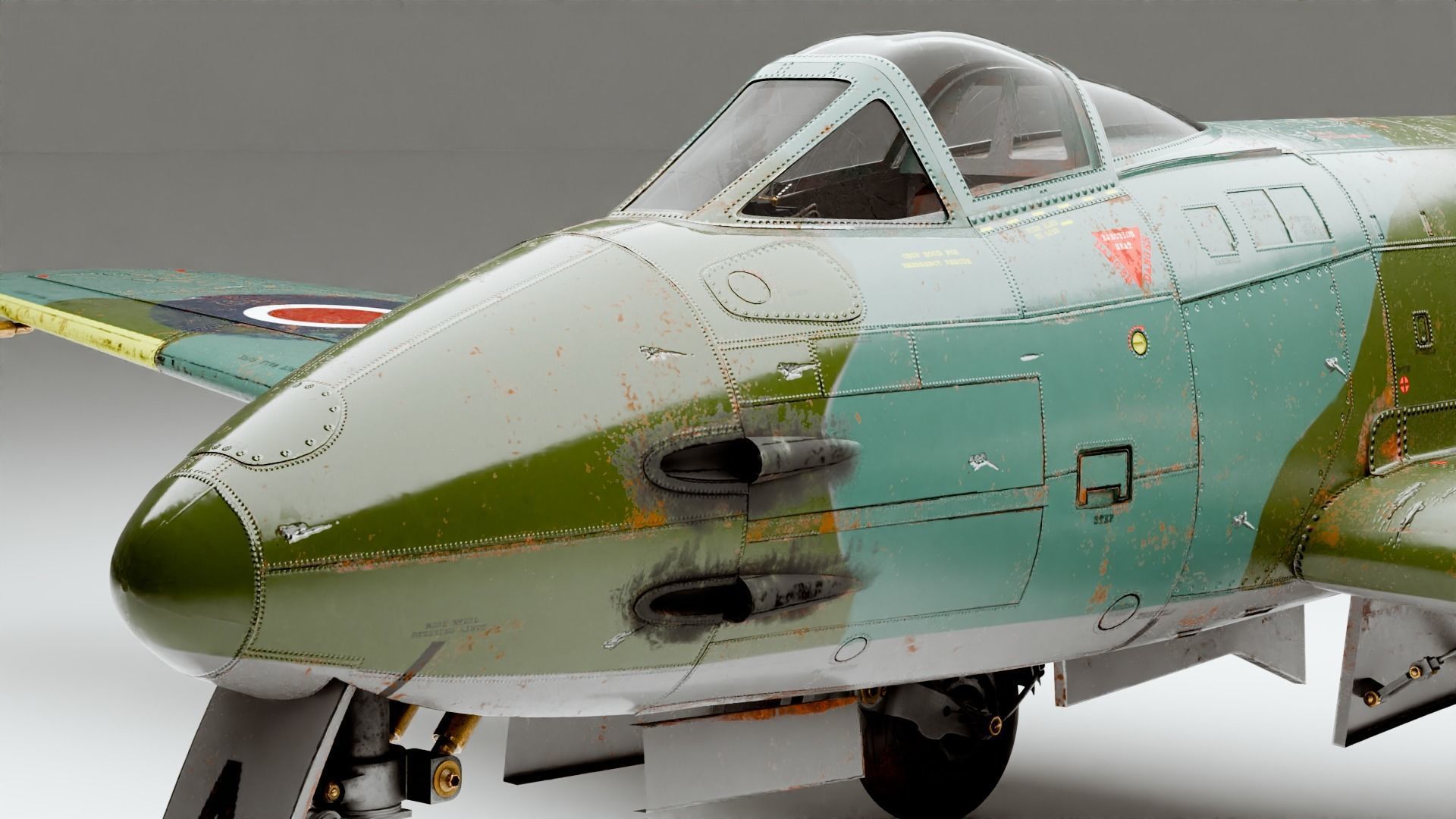 Gloster Meteor F Mk 3 1949 3D model_4