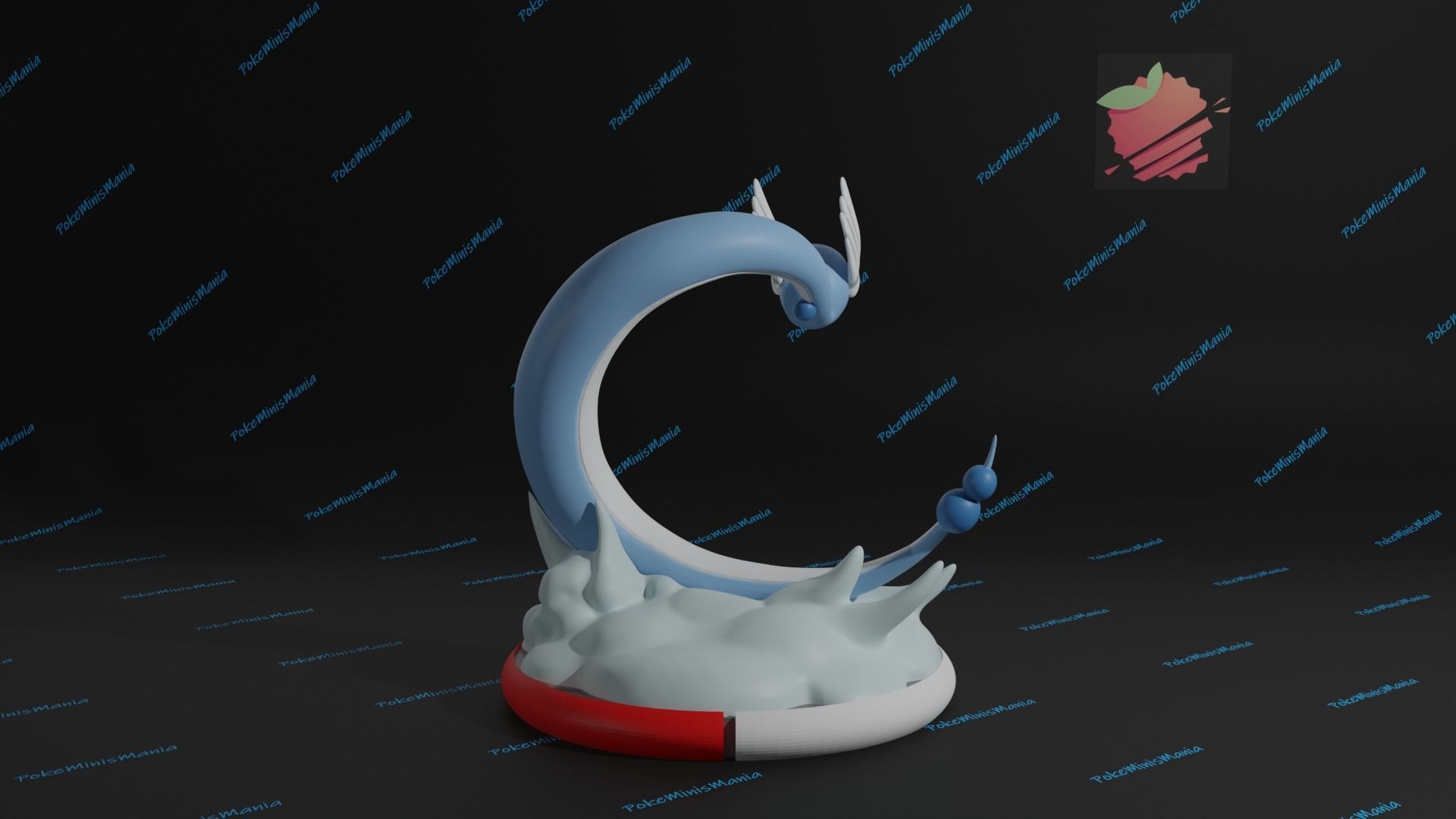 Dragonair presupported 3D print model 3D print model_3