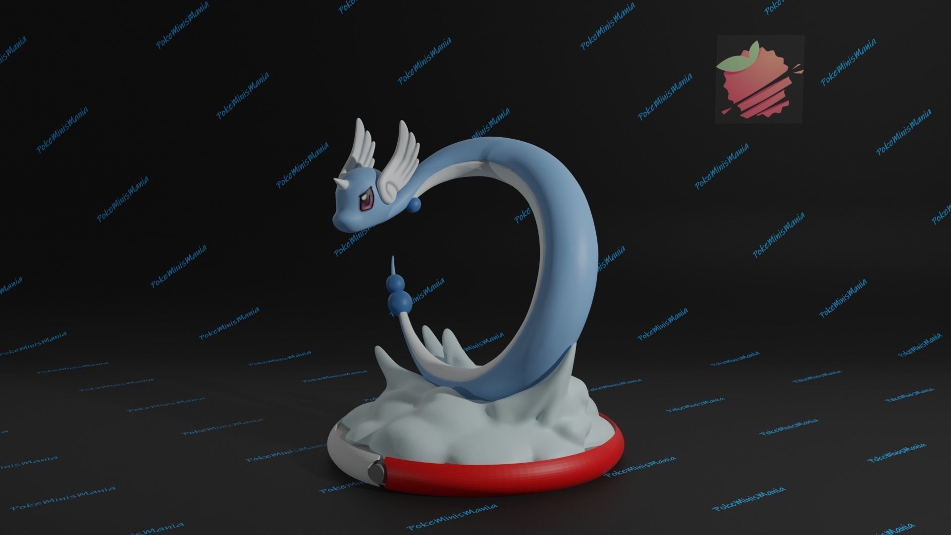 Dragonair presupported 3D print model 3D print model_1
