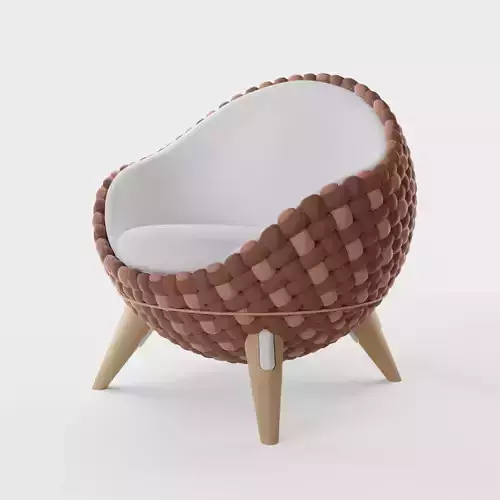 Textile braided Armchair