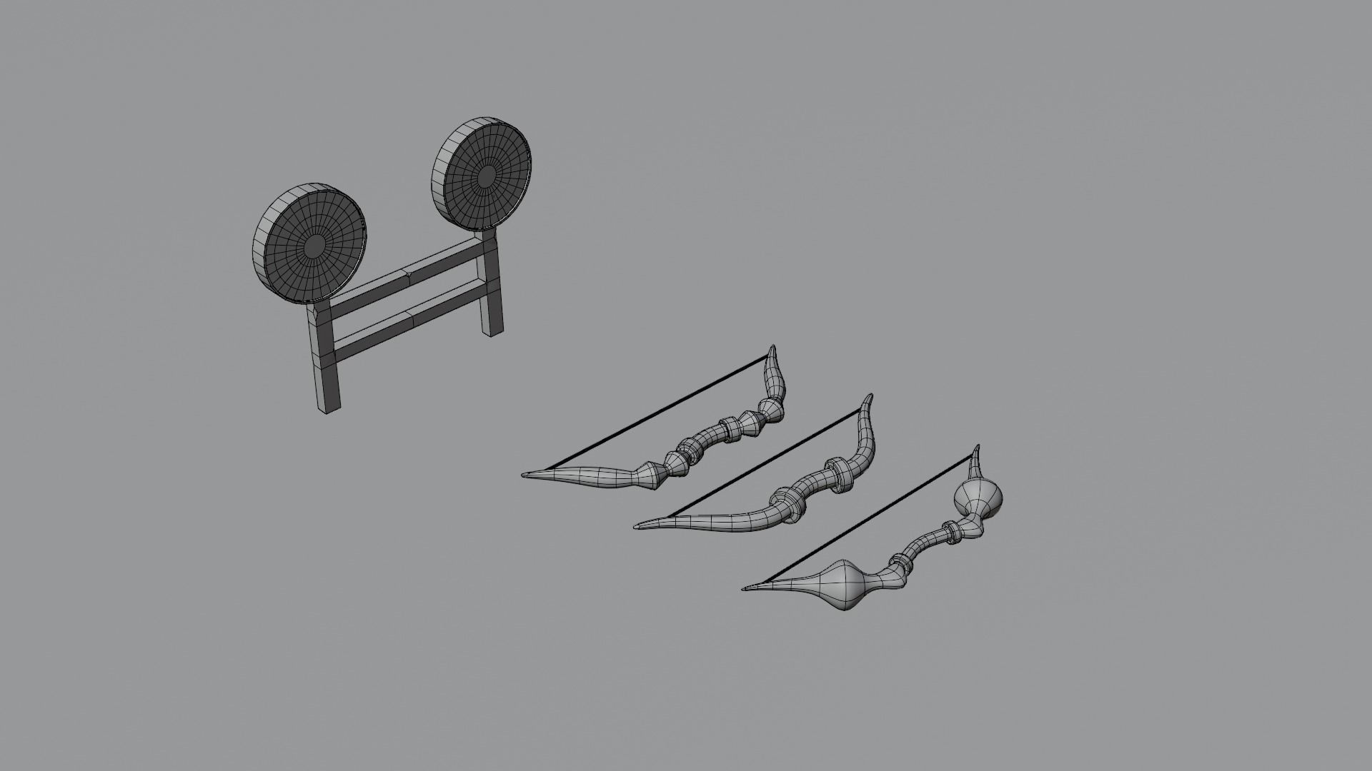 Low poly Archery game assets pack Low-poly 3D model_2