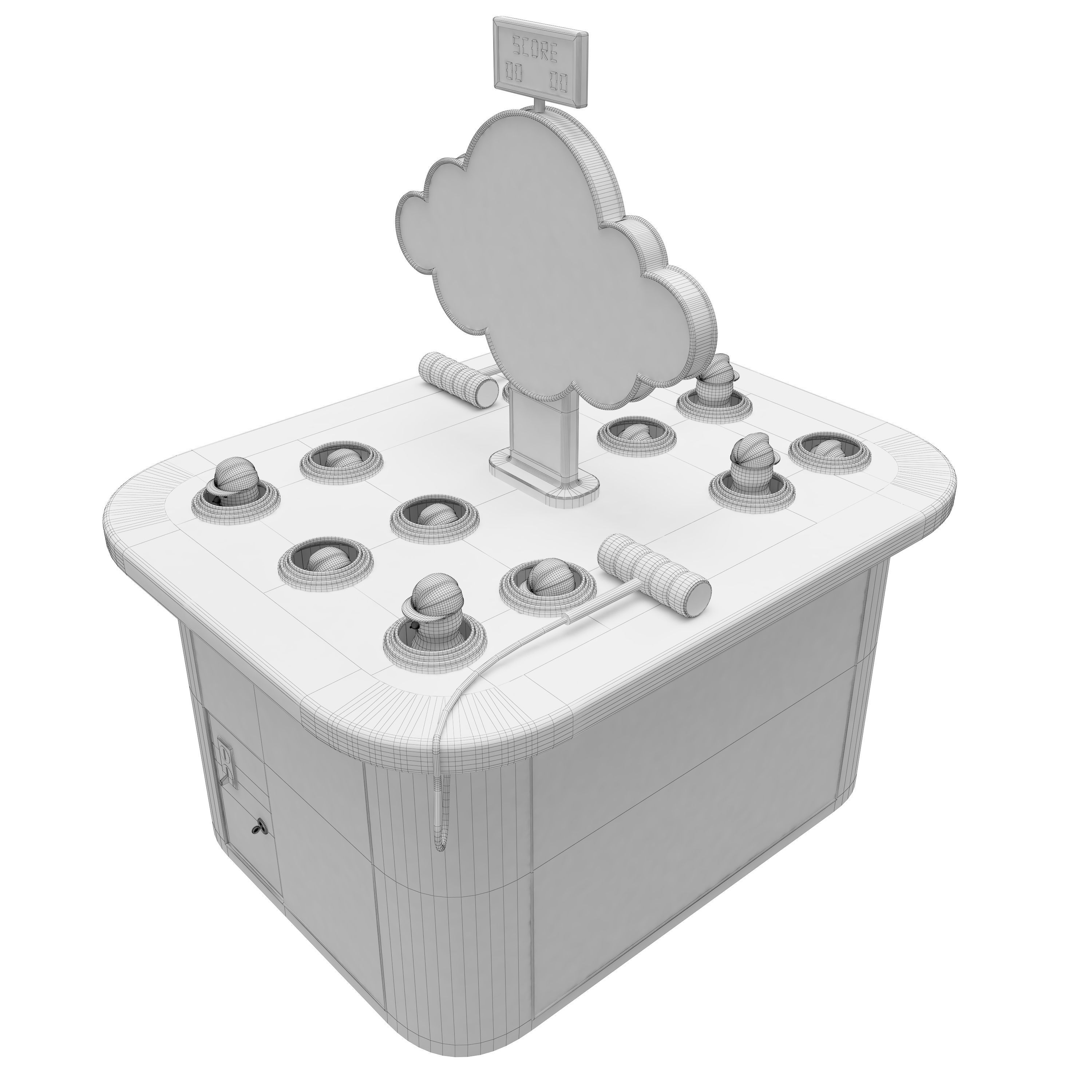 Arcade Whack A Mole Machine 3D model_18