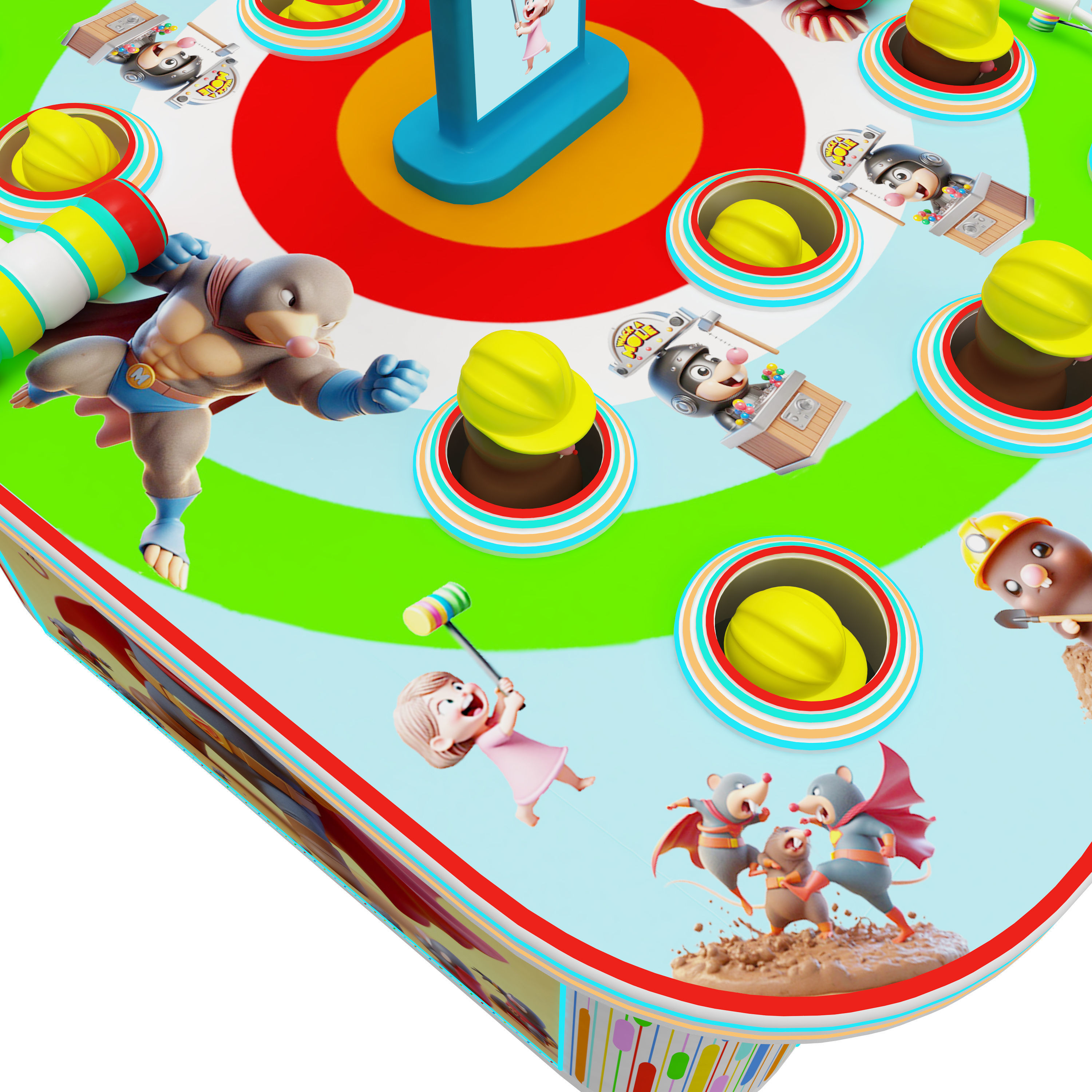 Arcade Whack A Mole Machine 3D model_17