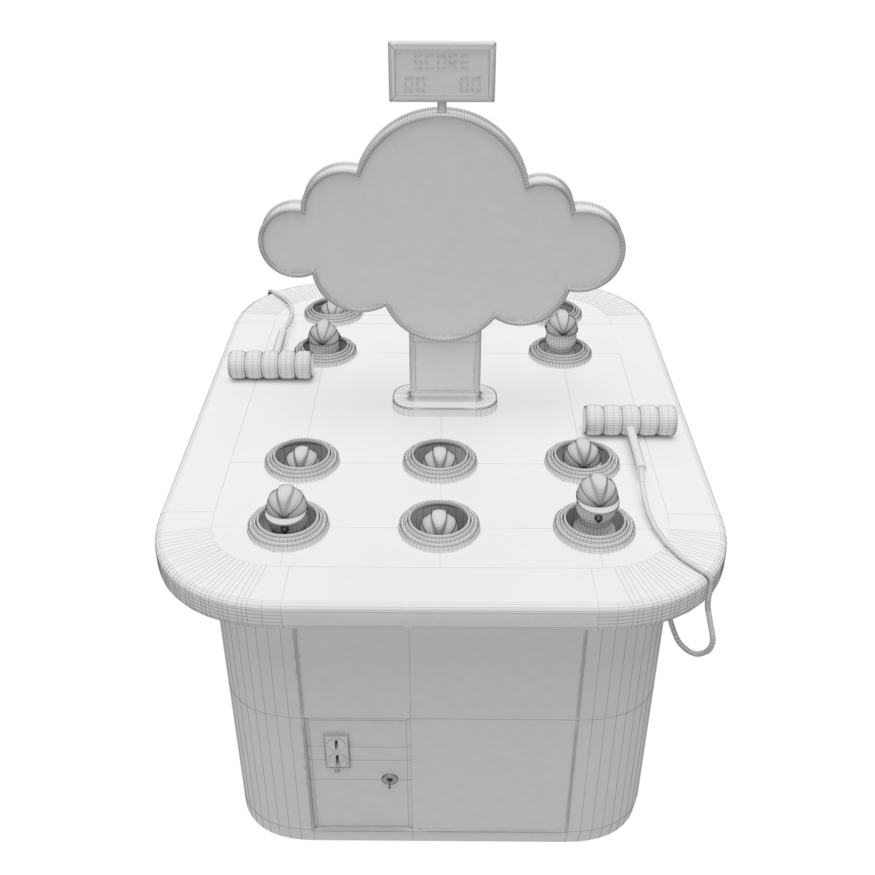 Arcade Whack A Mole Machine 3D model_19
