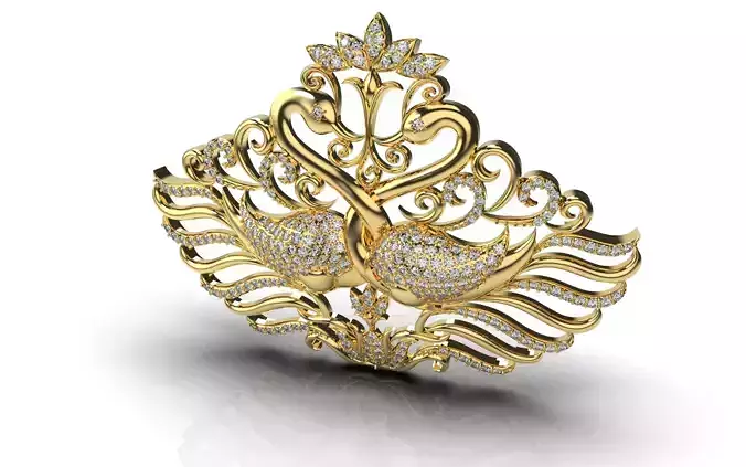 Entangled Swan Pendant 3D print model