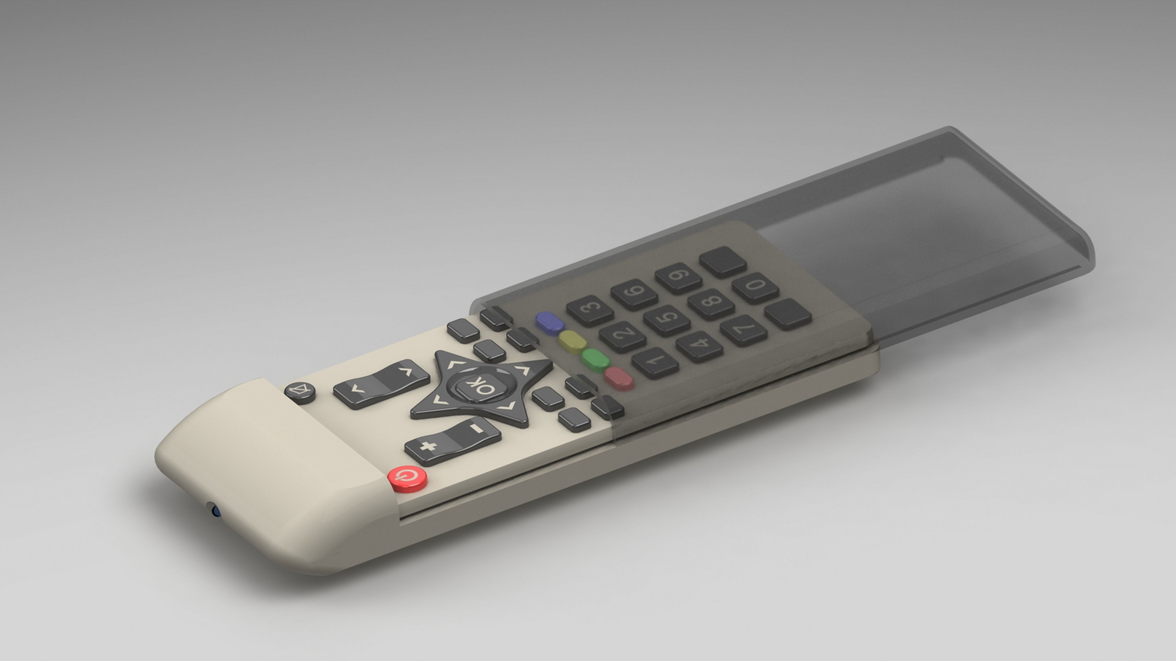 Mini Remote Control 4K 3D model_3