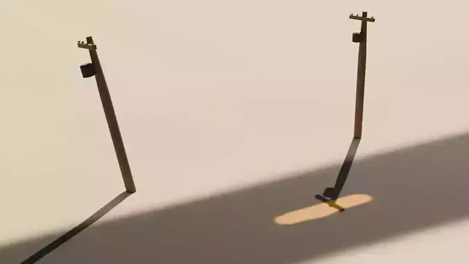 Utility Pole Low Poly