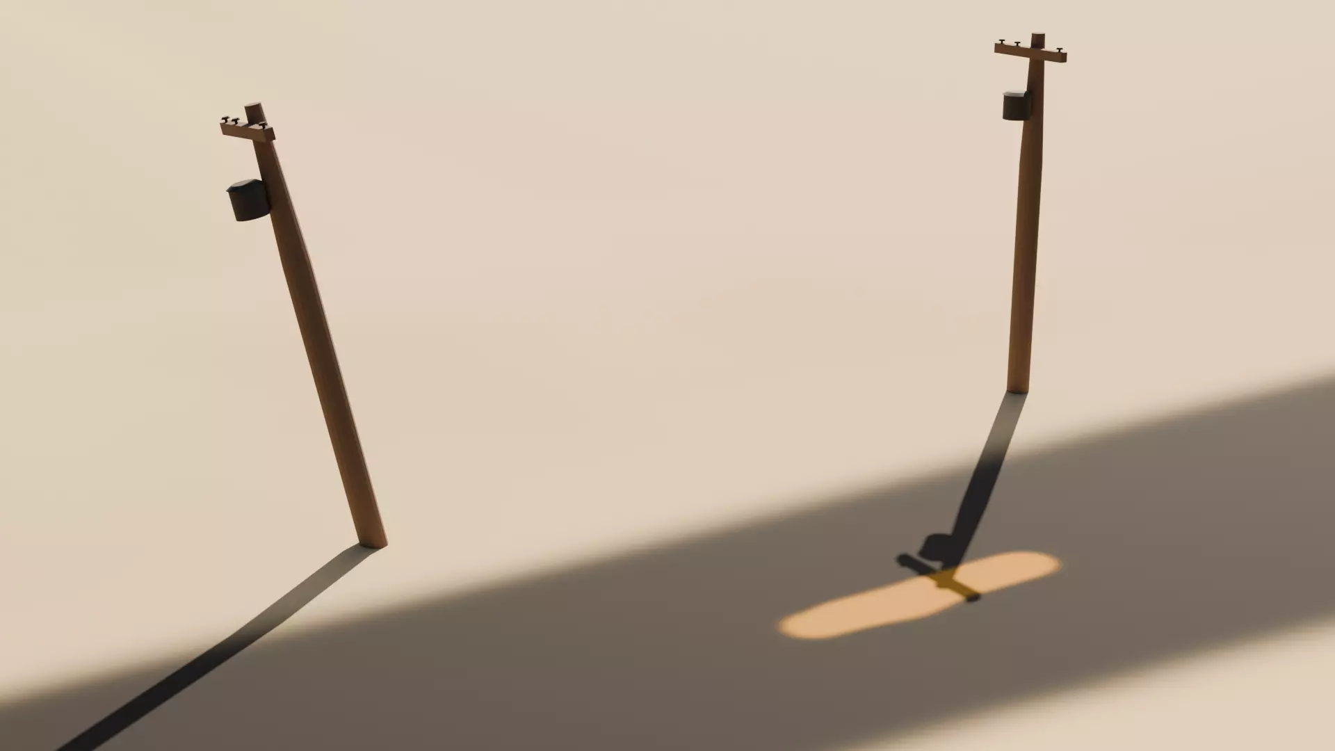 Utility Pole Low Poly Low-poly 3D model