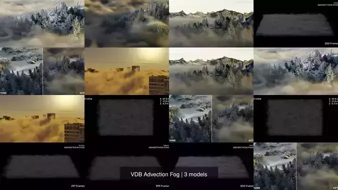 VDB Advection Fog 3D Model Collection