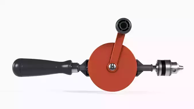 Drill Machine hardware tool Hand Drill Low-poly 3D model