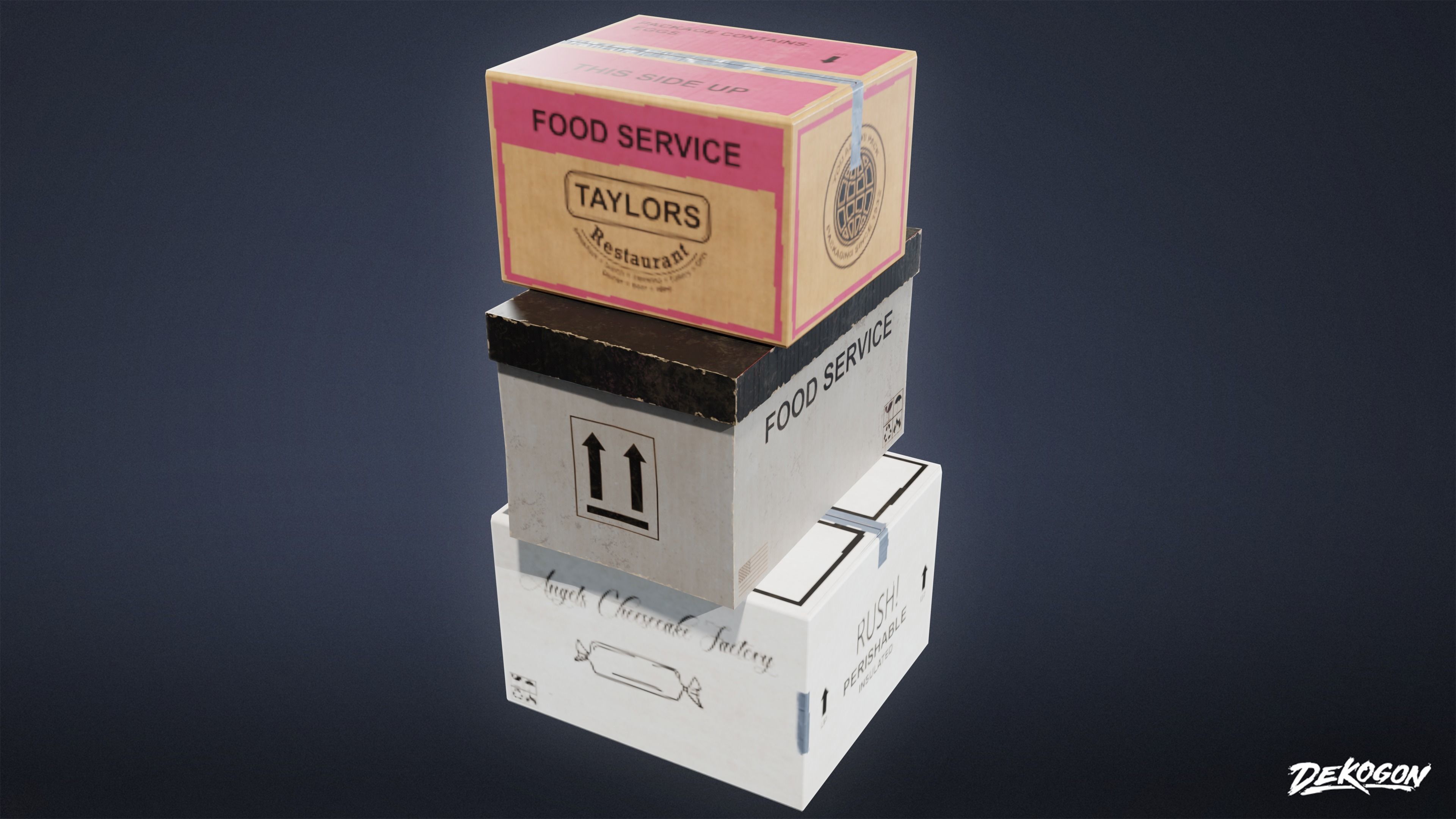 KITCHEN - Food Shipment 03 - LOW POLY Low-poly 3D model_27