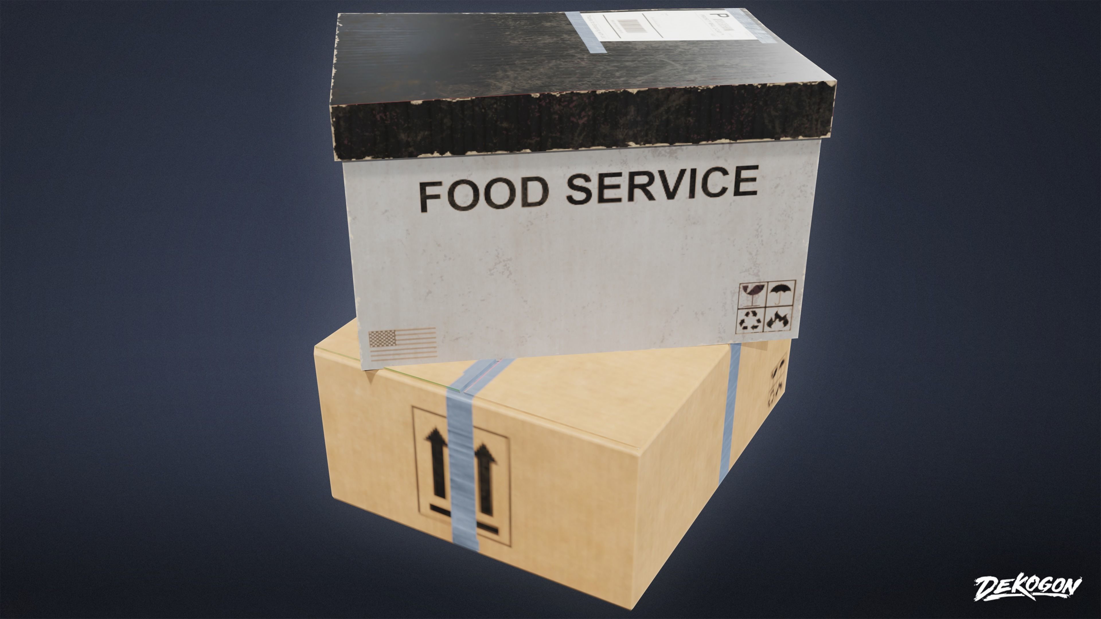 KITCHEN - Food Shipment 03 - LOW POLY Low-poly 3D model_8