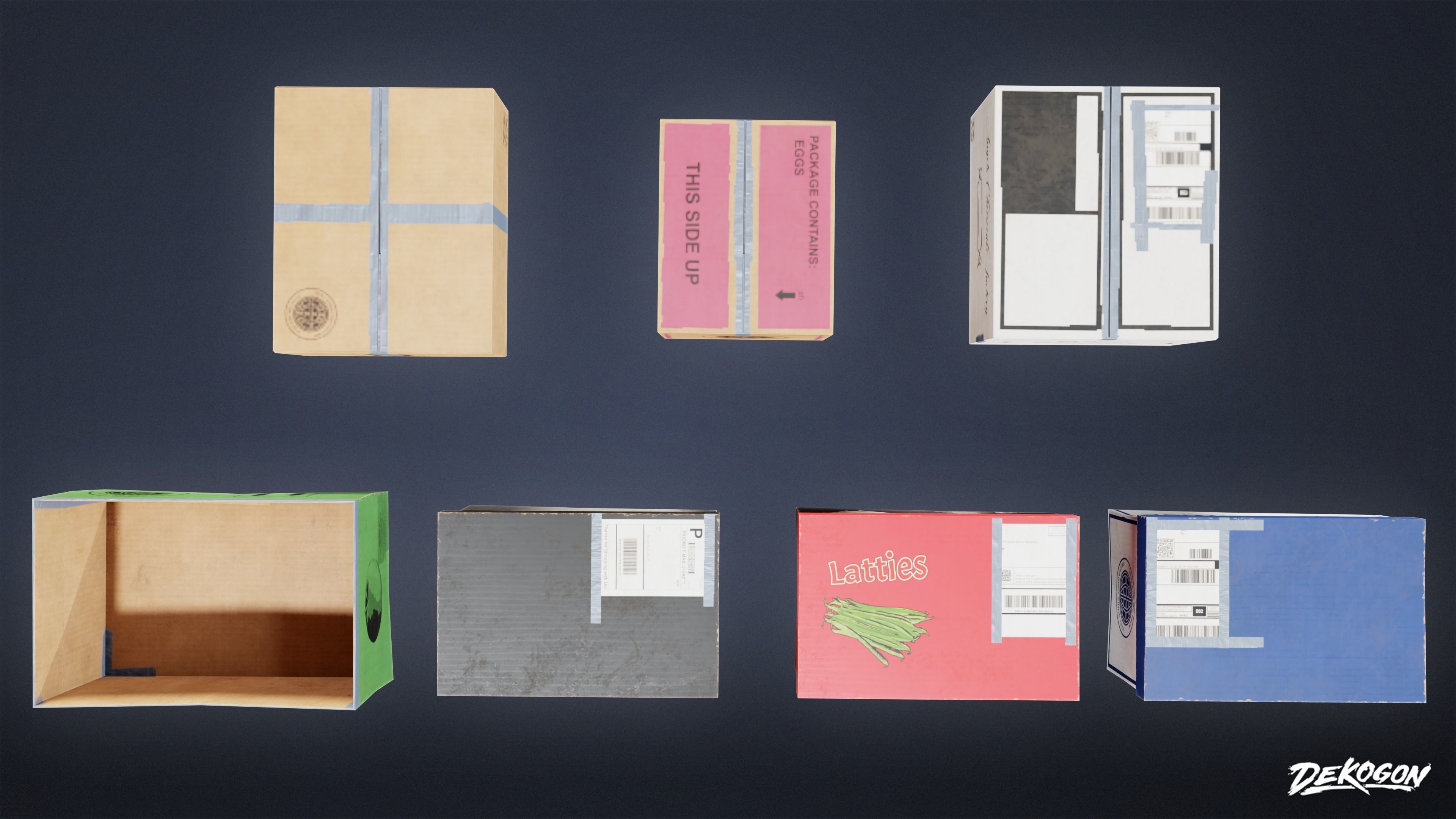 KITCHEN - Food Shipment 03 - LOW POLY Low-poly 3D model_13