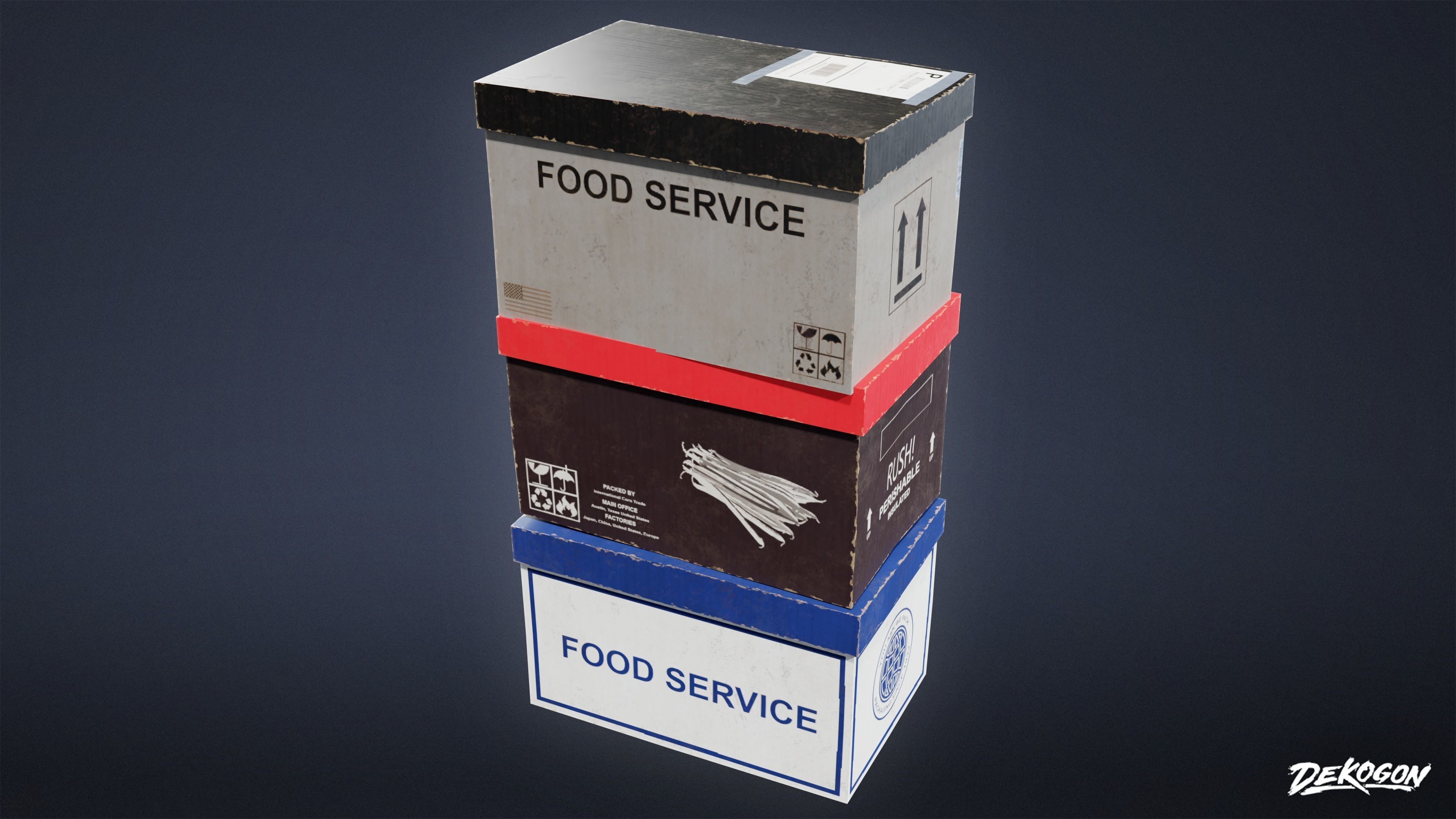 KITCHEN - Food Shipment 03 - LOW POLY Low-poly 3D model_25