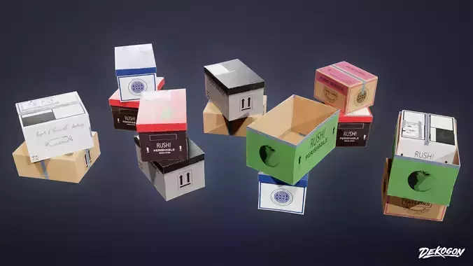 KITCHEN - Food Shipment 03 - LOW POLY Low-poly 3D model KITCHEN - Food Shipment 03 - LOW POLY Low-poly 3D model