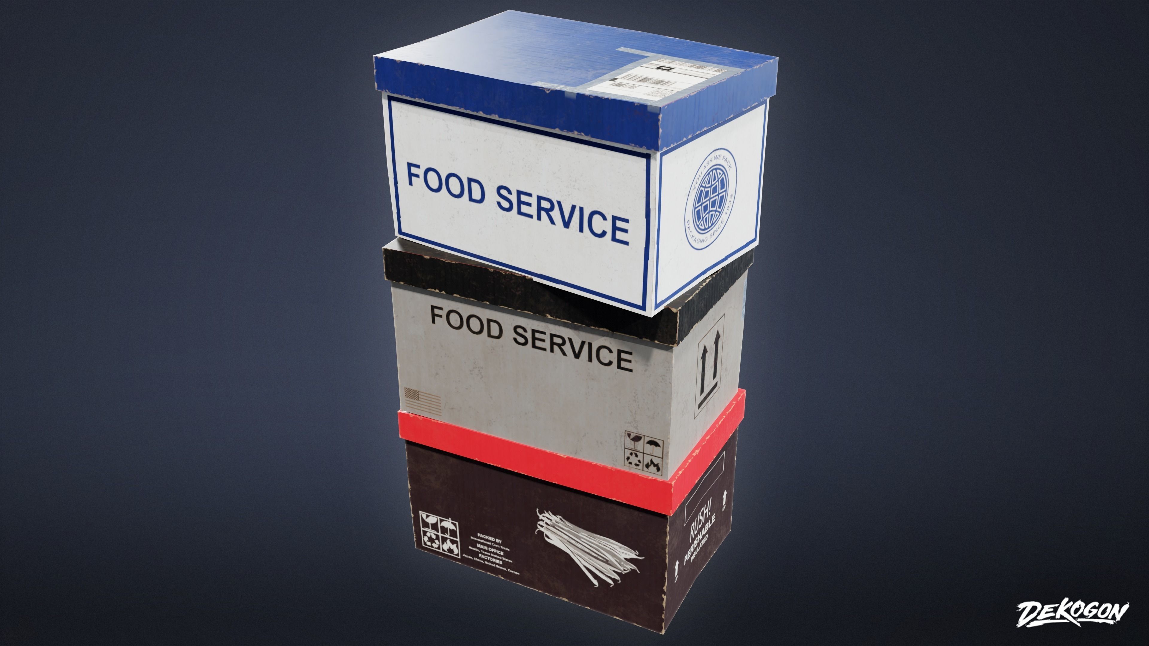 KITCHEN - Food Shipment 03 - LOW POLY Low-poly 3D model_26