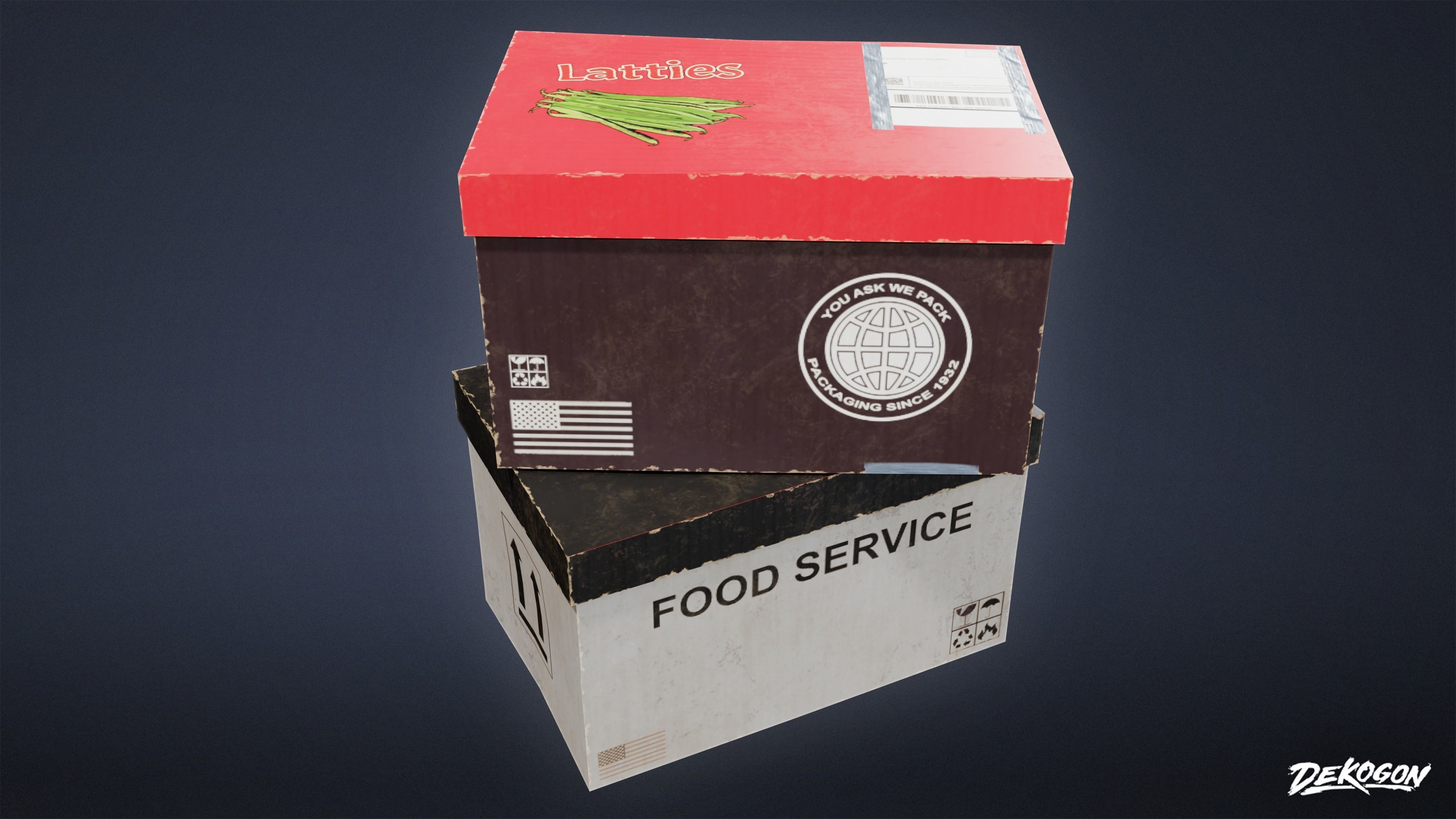 KITCHEN - Food Shipment 03 - LOW POLY Low-poly 3D model_5