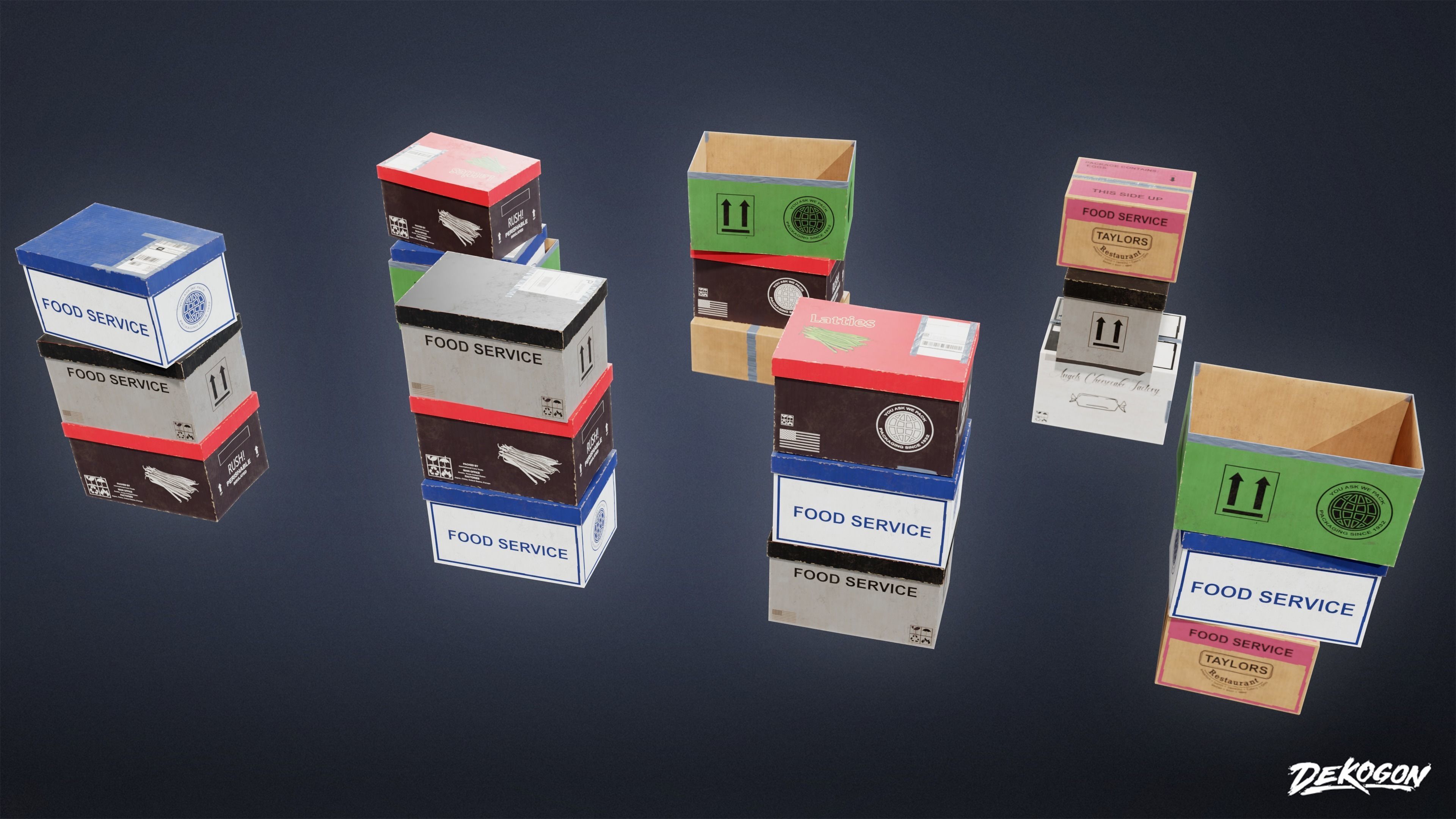 KITCHEN - Food Shipment 03 - LOW POLY Low-poly 3D model_20