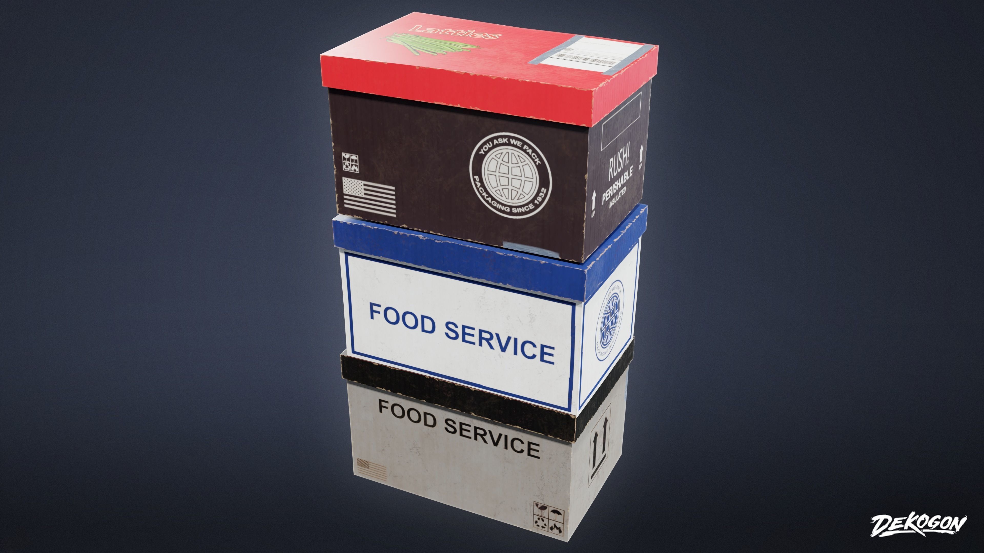KITCHEN - Food Shipment 03 - LOW POLY Low-poly 3D model_24
