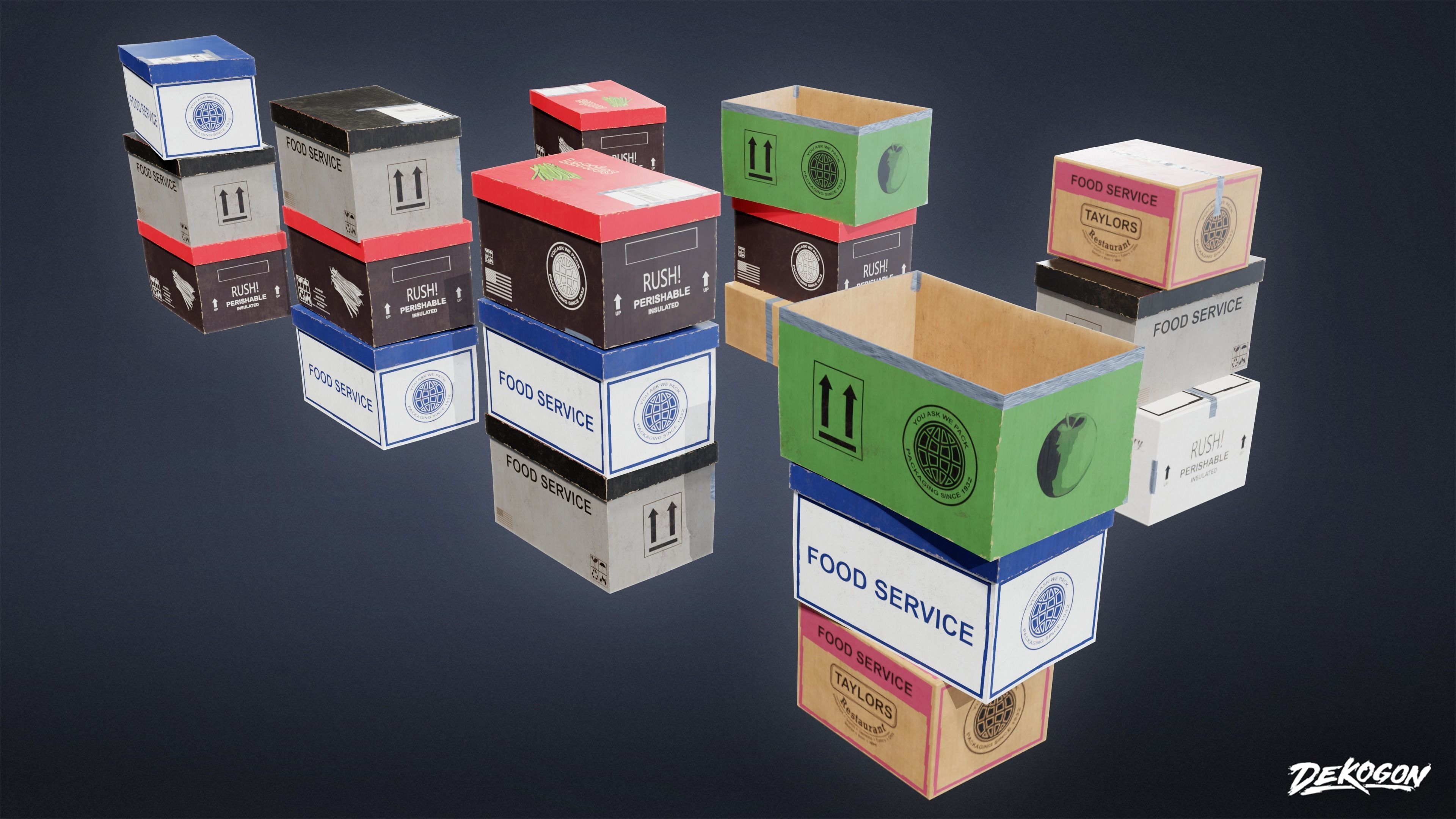 KITCHEN - Food Shipment 03 - LOW POLY Low-poly 3D model_23