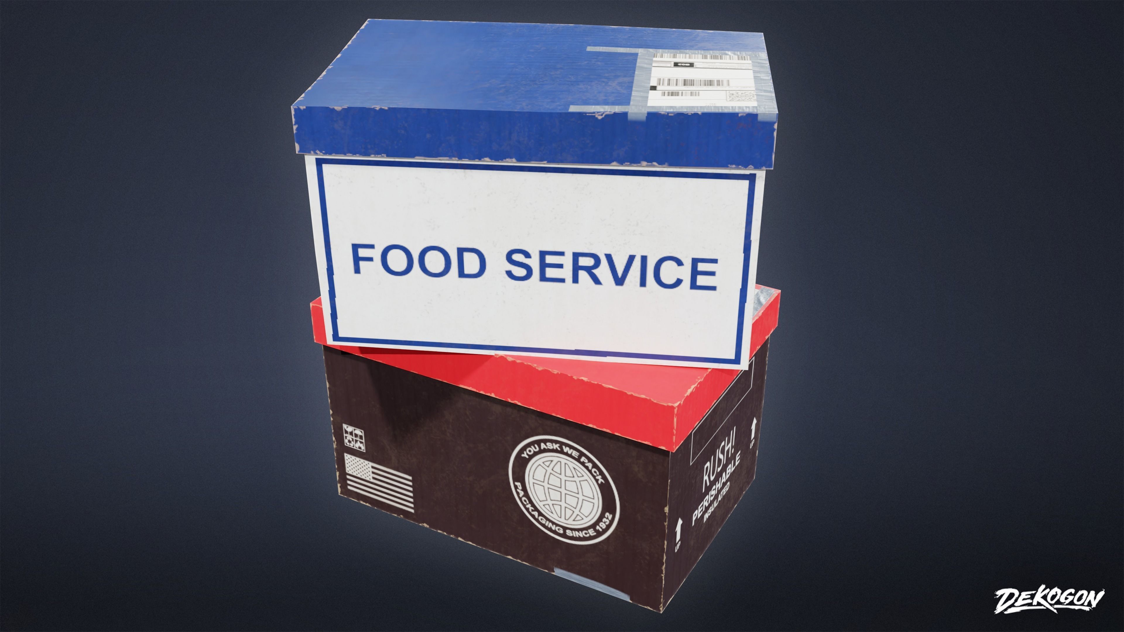 KITCHEN - Food Shipment 03 - LOW POLY Low-poly 3D model_9
