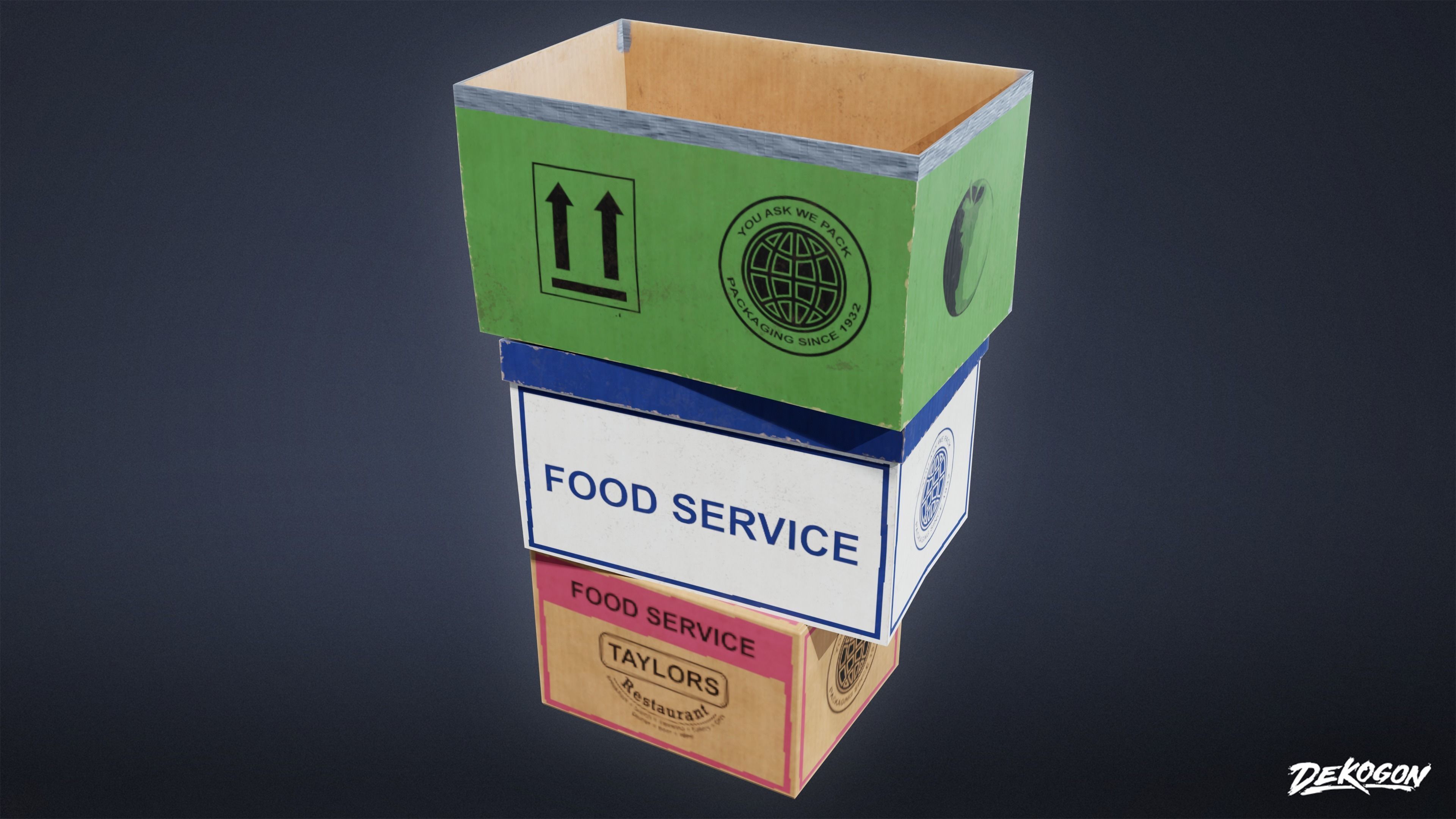 KITCHEN - Food Shipment 03 - LOW POLY Low-poly 3D model_30