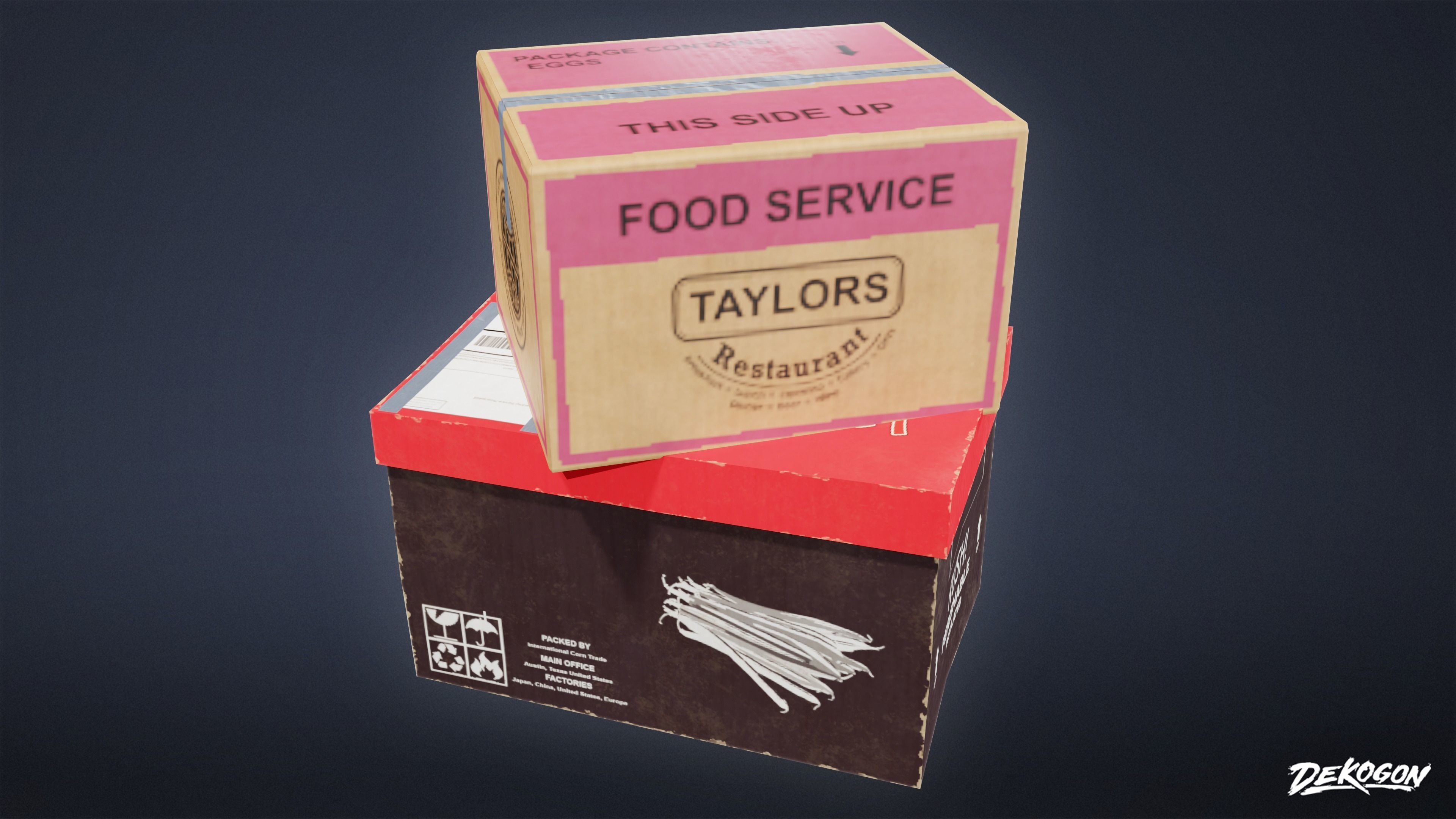 KITCHEN - Food Shipment 03 - LOW POLY Low-poly 3D model_7