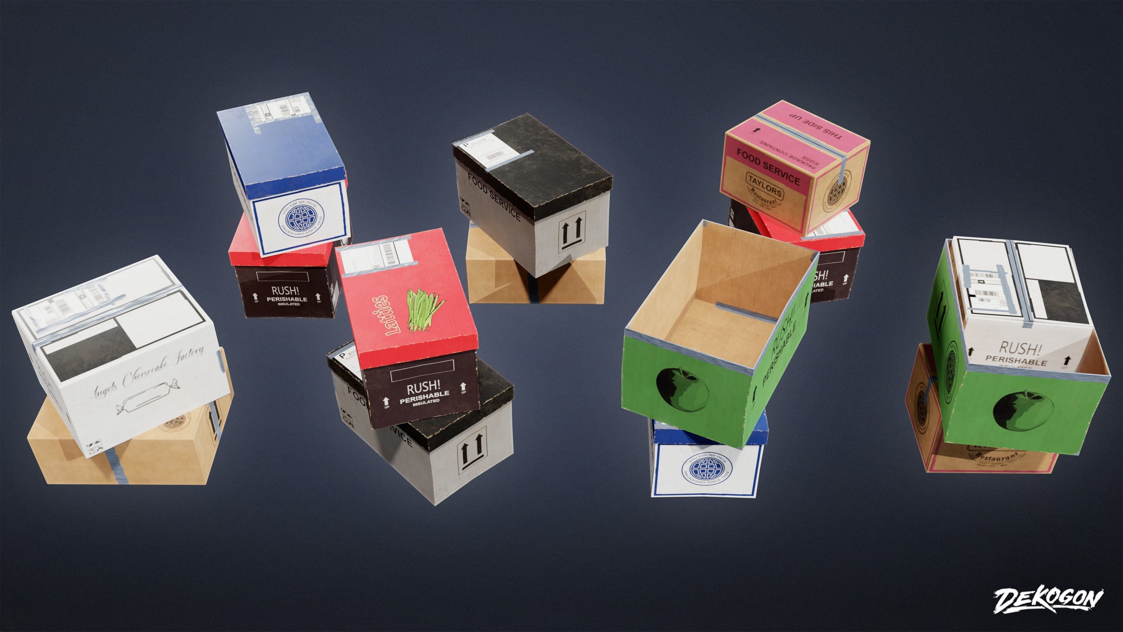 KITCHEN - Food Shipment 03 - LOW POLY Low-poly 3D model_2