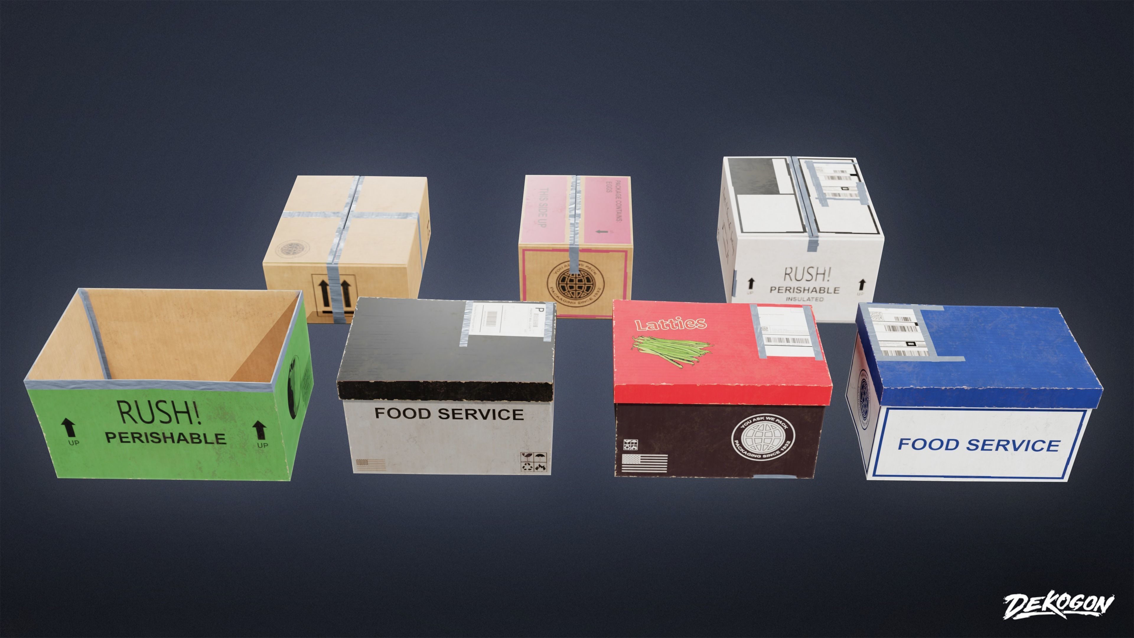 KITCHEN - Food Shipment 03 - LOW POLY Low-poly 3D model_12