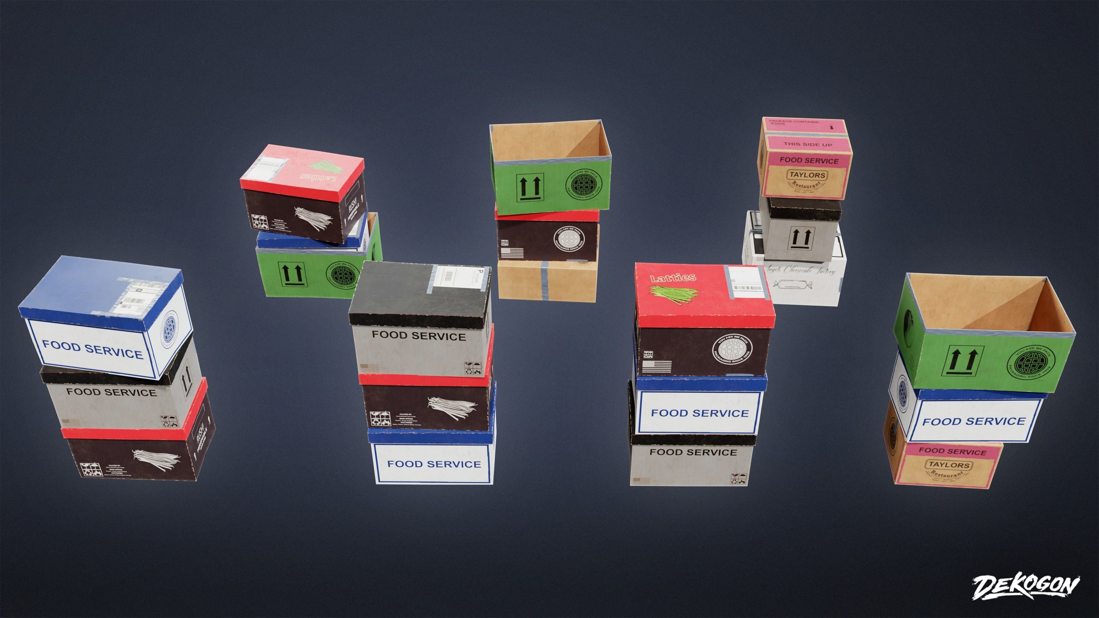 KITCHEN - Food Shipment 03 - LOW POLY Low-poly 3D model_22