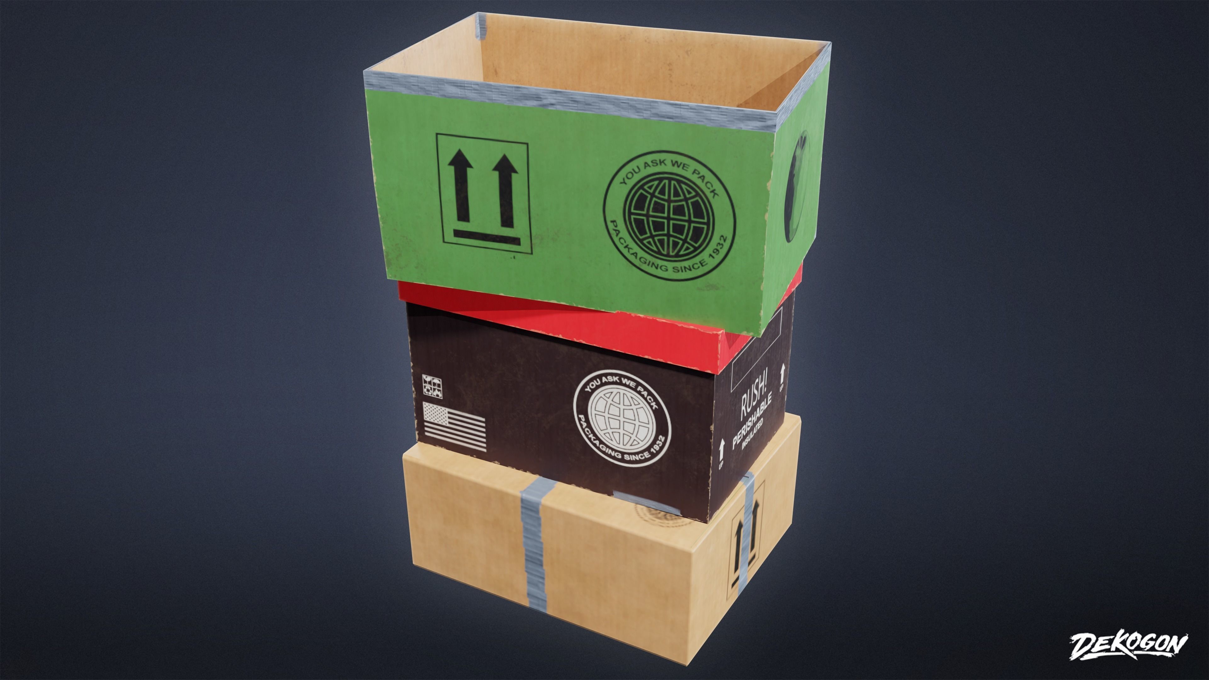 KITCHEN - Food Shipment 03 - LOW POLY Low-poly 3D model_28