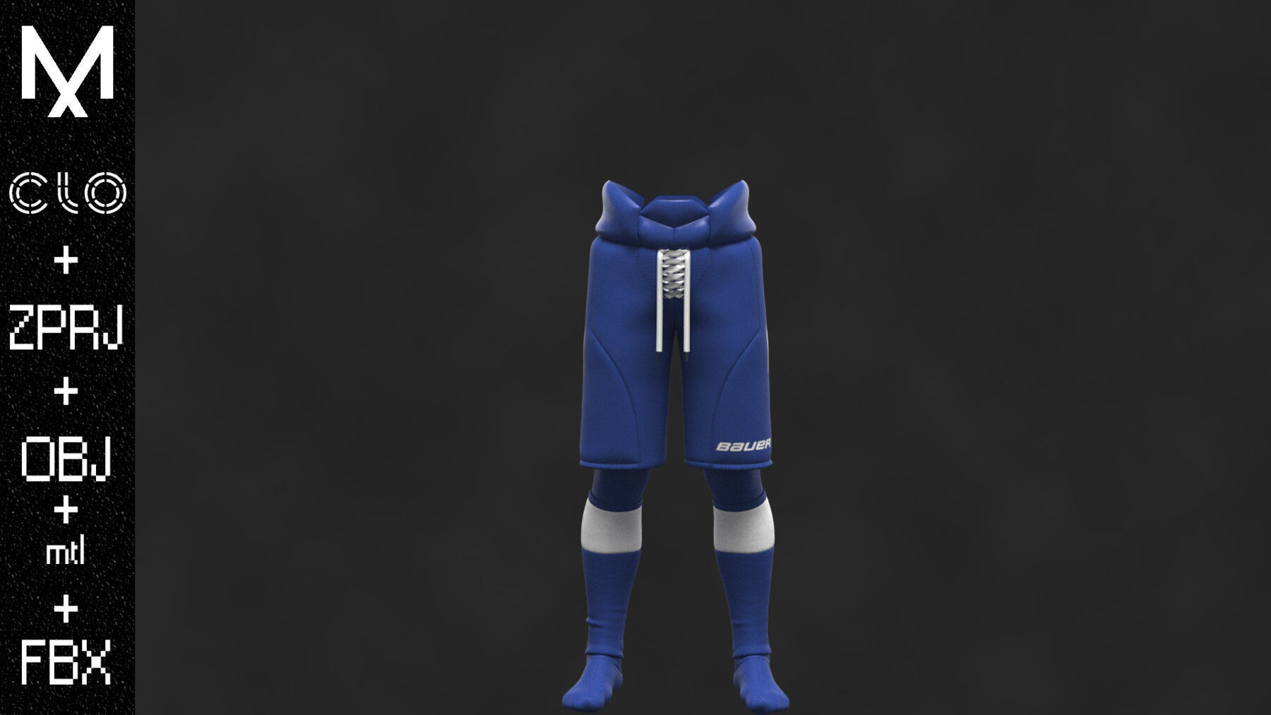 Hockey form TAMPA BAY Marvelous designer Clo3d OBJ mtl FBX ZPRJ 3D model_4
