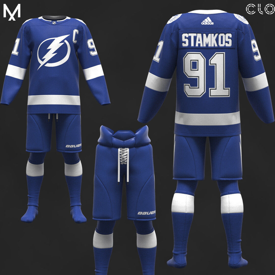 Hockey form TAMPA BAY Marvelous designer Clo3d OBJ mtl FBX ZPRJ 3D model_1