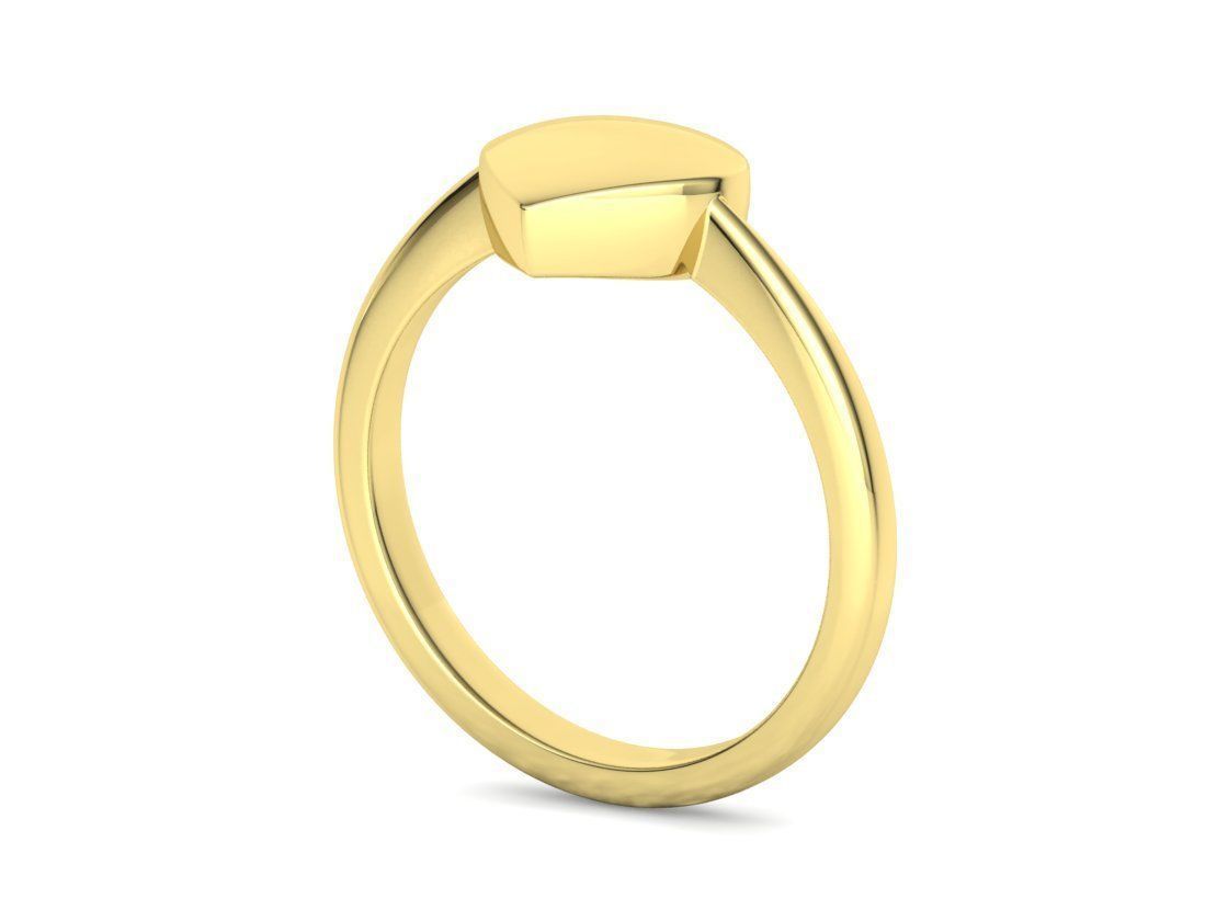 Small Heart Flat Ring Tiny Heart Band 3D print model 3D print model_16