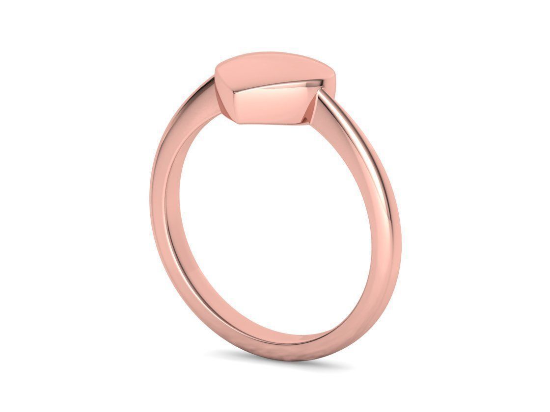 Small Heart Flat Ring Tiny Heart Band 3D print model 3D print model_15